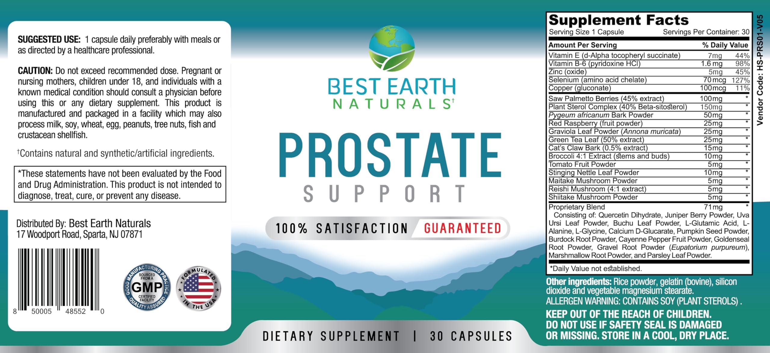 Best Earth Naturals Prostate Support Supplement for Men - Prostate Support - 30 Day Supply Best Earth Naturals Au supplements