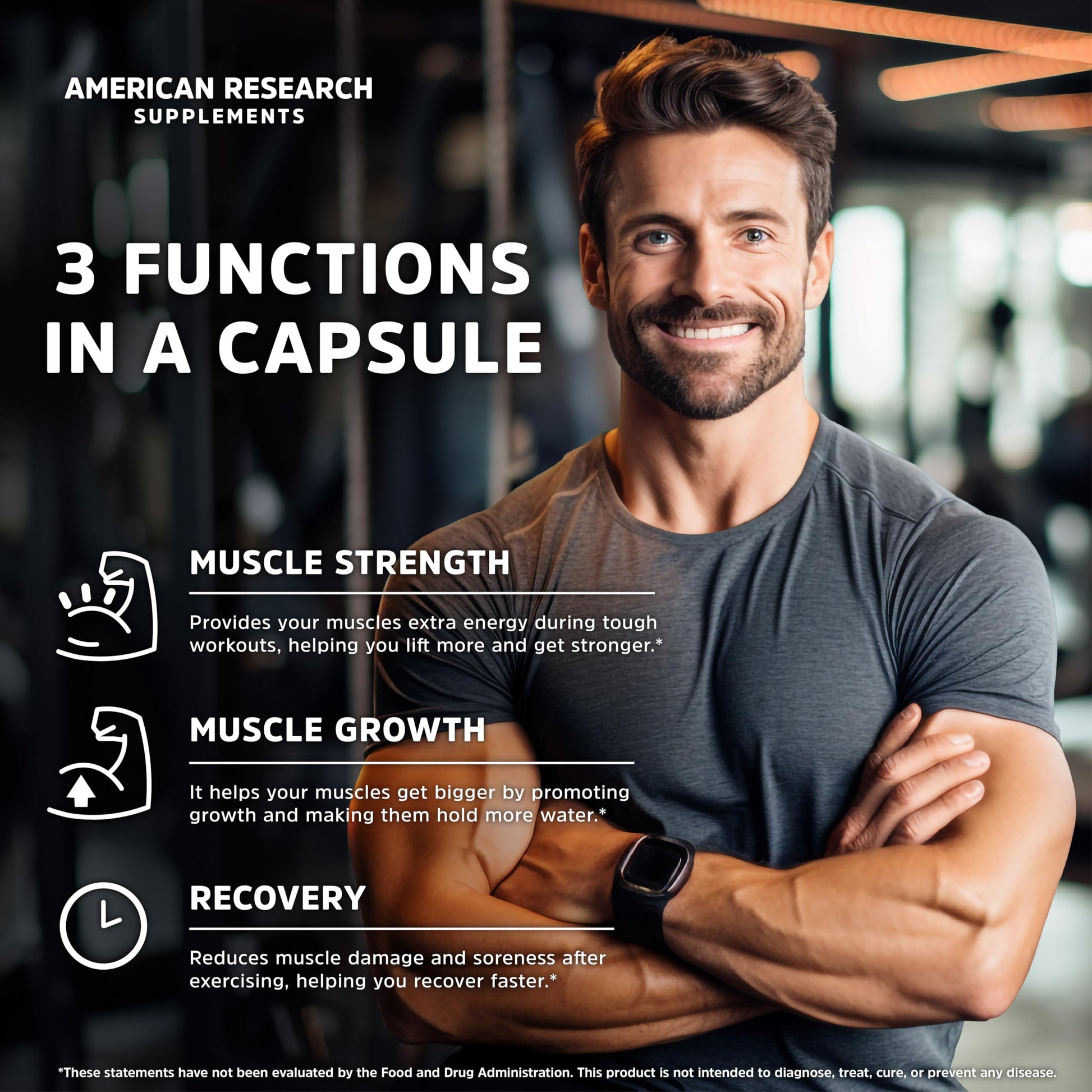 Creatine Monohydrate Capsules 5G | 60 Servings | Vegan | 4 Caps per Serving | Micronized Creatine Pills 5000mg | 240 Capsules | Creatine Pills For Men & Women | 2 Months Supply | Made Without Fillers American Research Supplements Au supplements