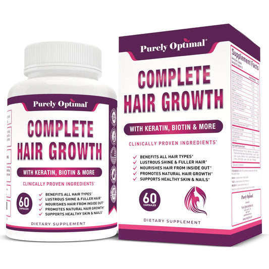 Premium Hair Growth for Women & Men - Hair Growth Vitamins w/ Biotin & Keratin Purely OptimalAU supplements