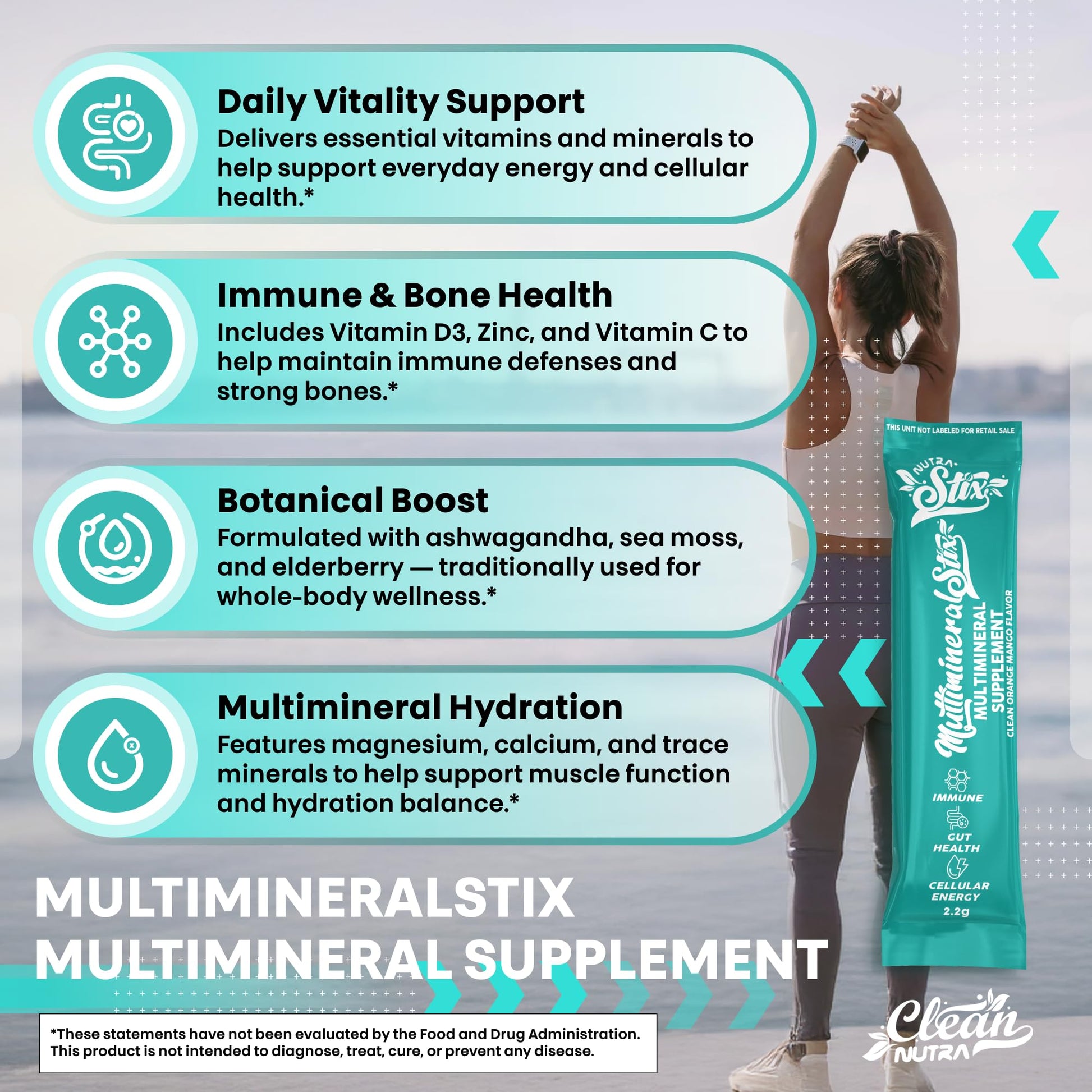 Sea Moss Powder Elderberry Ashwagandha Chlorella Manuka Honey VitaminD3 Vitamin C Zinc Spirulina Iodine Greens Detox Immune Support Sugar Free Hydration Powder Drink Mix – 20 Sticks Clean Nutraceuticals Au supplements