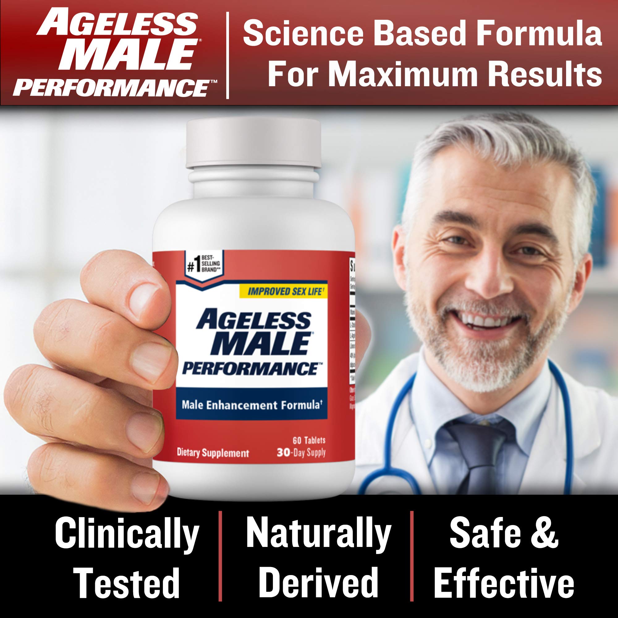 Ageless Male Performance Nitric Oxide Booster for Men - Promote Blood Circulation New Vitality Au supplements