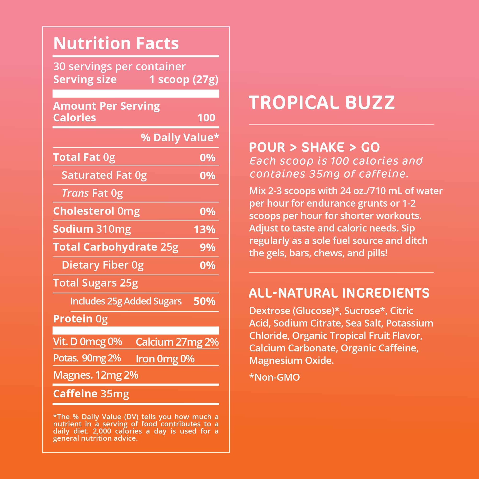 Tailwind Nutrition Endurance Fuel, Caffeine Drink Mix with Electrolytes Tailwind Au supplements
