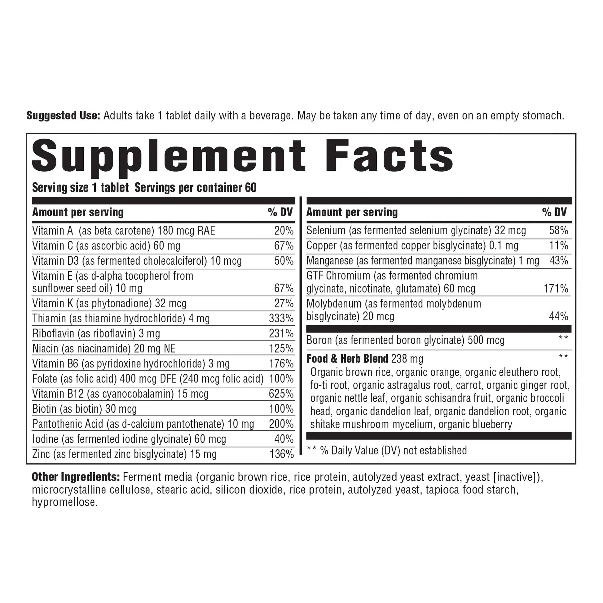 INNATE Response Formulas Men's One Daily Iron Free - Daily Multivitamin For Men Free of Iron - With B Vitamins Innate Response Formulas Au supplements