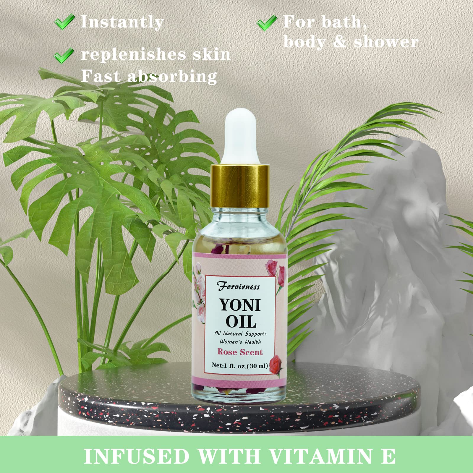3 Packs Natural Yoni Oil Feminine Wash Ph Balanced for Women, Eliminates Vaginal Odor forvirness Au supplements
