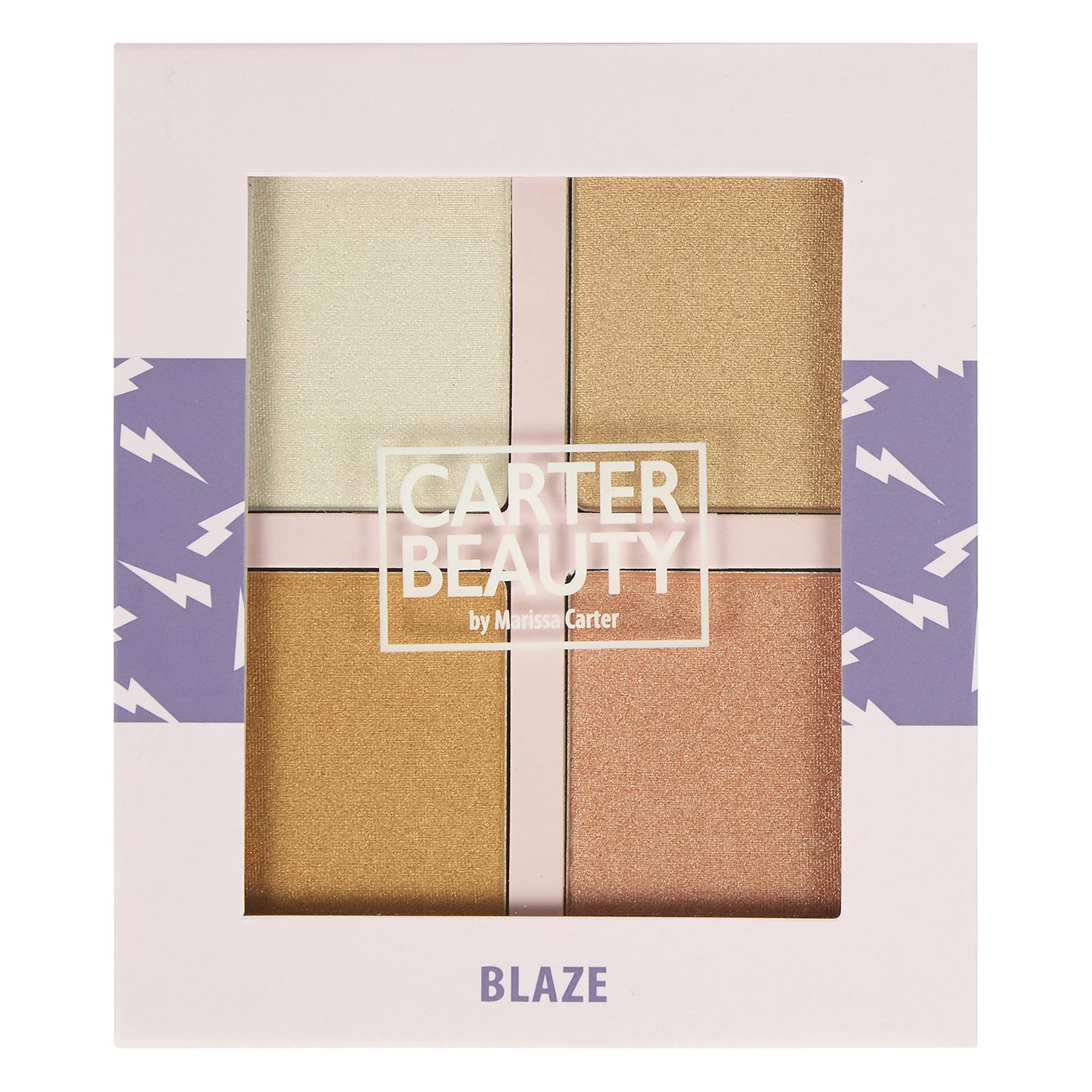 Carter Beauty By Marissa Carter Mini Highlighter Palette | Long Lasting Makeup | Shimmer & Matte Shades (Blaze) Carter Beauty Au supplements