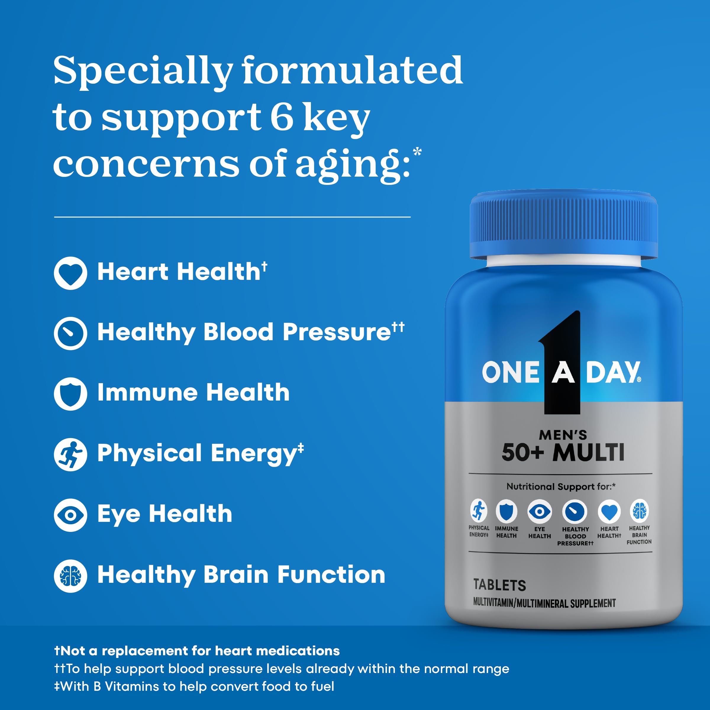 One A Day Men’s 50+ Healthy Advantage Multivitamin, Multivitamin for Men with Vitamins A, C, E, B6, B12, Calcium and Vitamin D ONE A DAY Au supplements