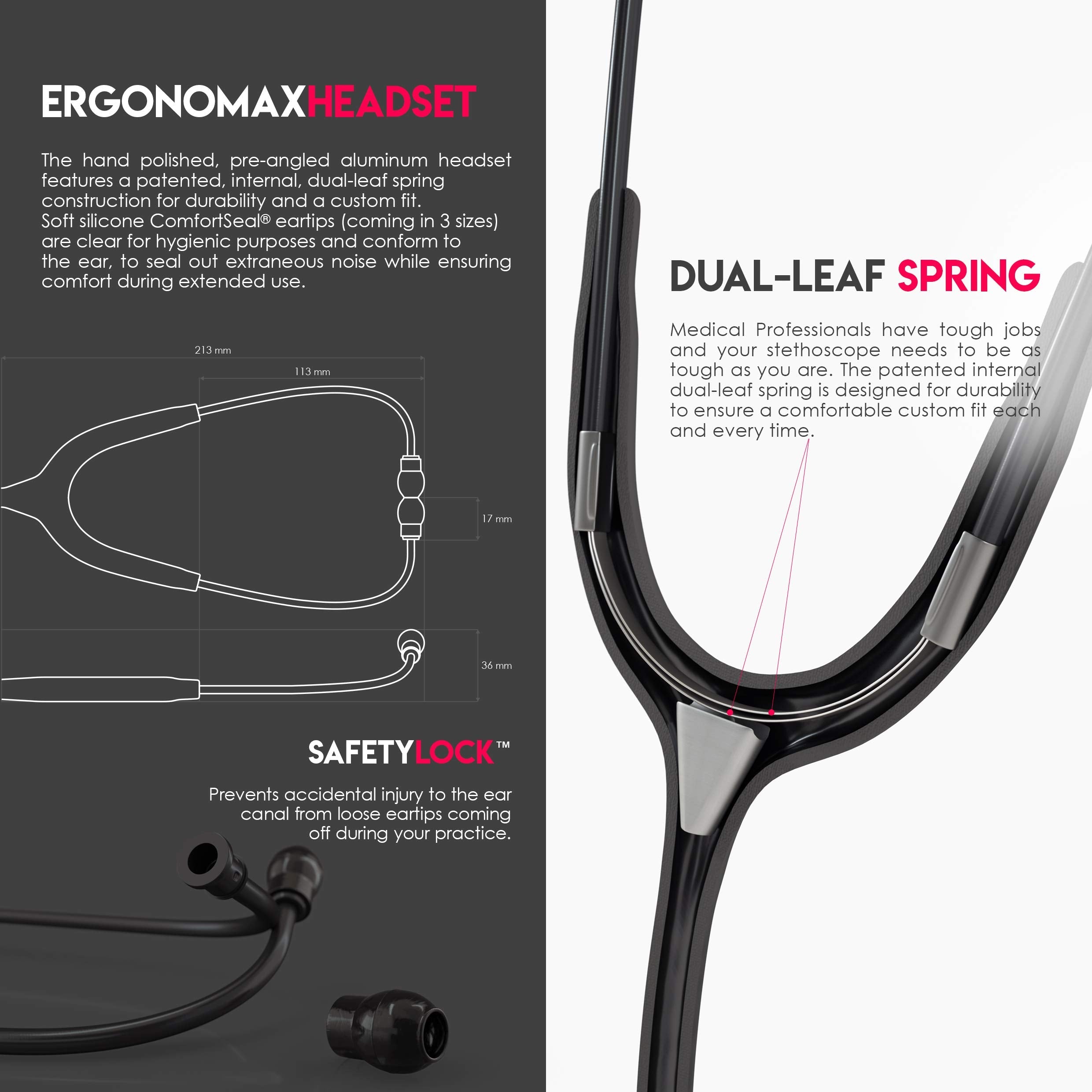 MDF Acoustica Lightweight Stethoscope for Doctors, Nurses, Students MDF Instruments Au supplements