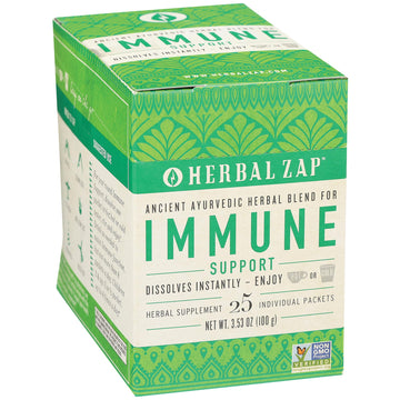 Herbal Zap! Immune Support Supplement Powder (25 Packets Per Box) – Ancient Ayurvedic Herbal Blend, Dissolves in Hot or Cold Water, 0.14 Oz Ea Herbal Zap Au supplements
