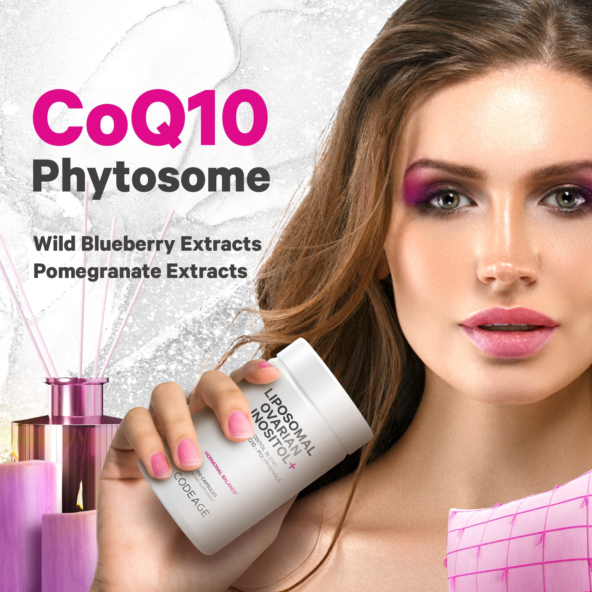 Codeage Liposomal Ovarian Inositol + Supplement - Myo-Inositol, D-Chiro-Inositol Codeage Au supplements