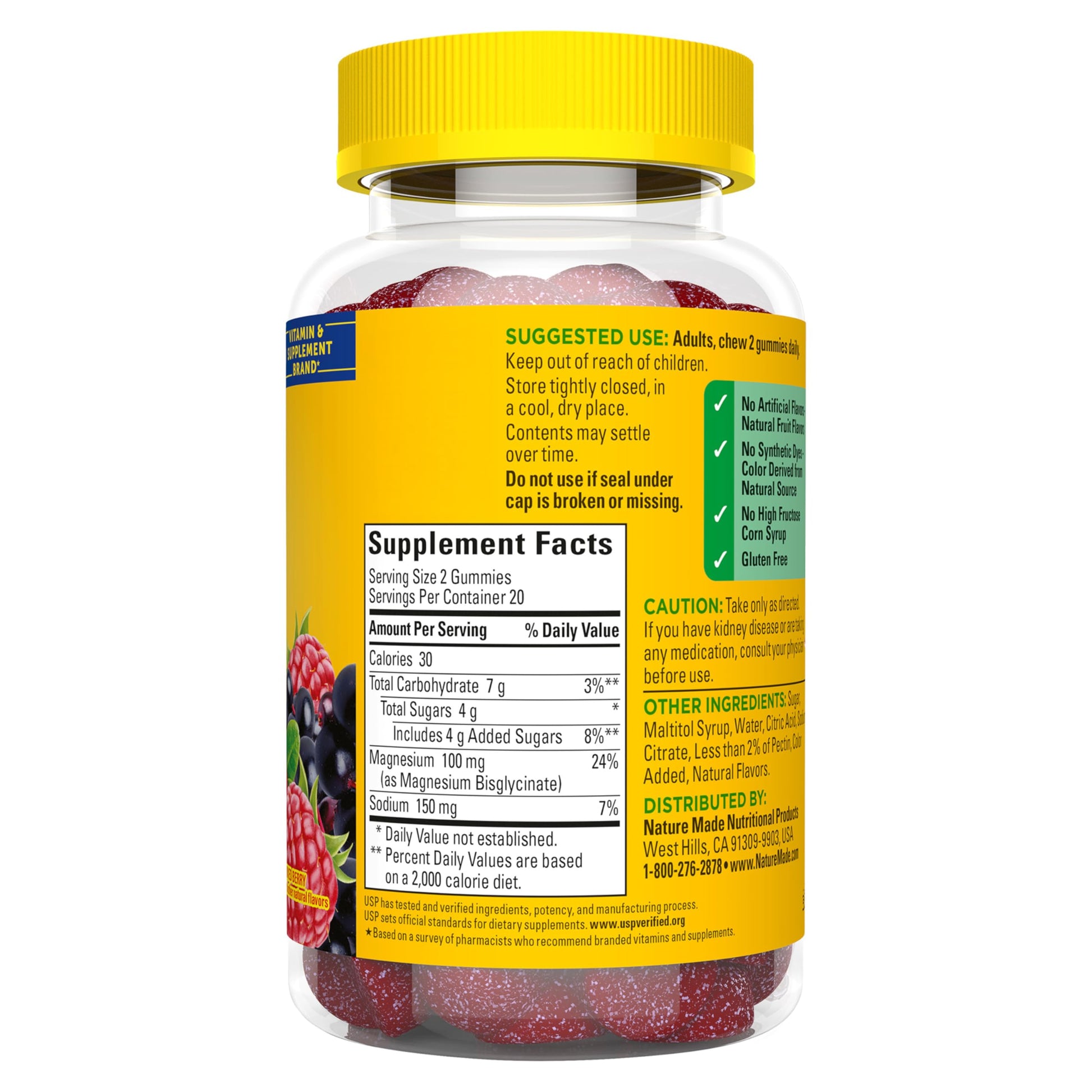 Nature Made High Absorption Magnesium Glycinate Gummies 100 mg per Serving, Muscle, Nerve, Bone and Heart Support, Magnesium Supplement, 40 Magnesium Gummies, 20 Day Supply Nature Made Au supplements