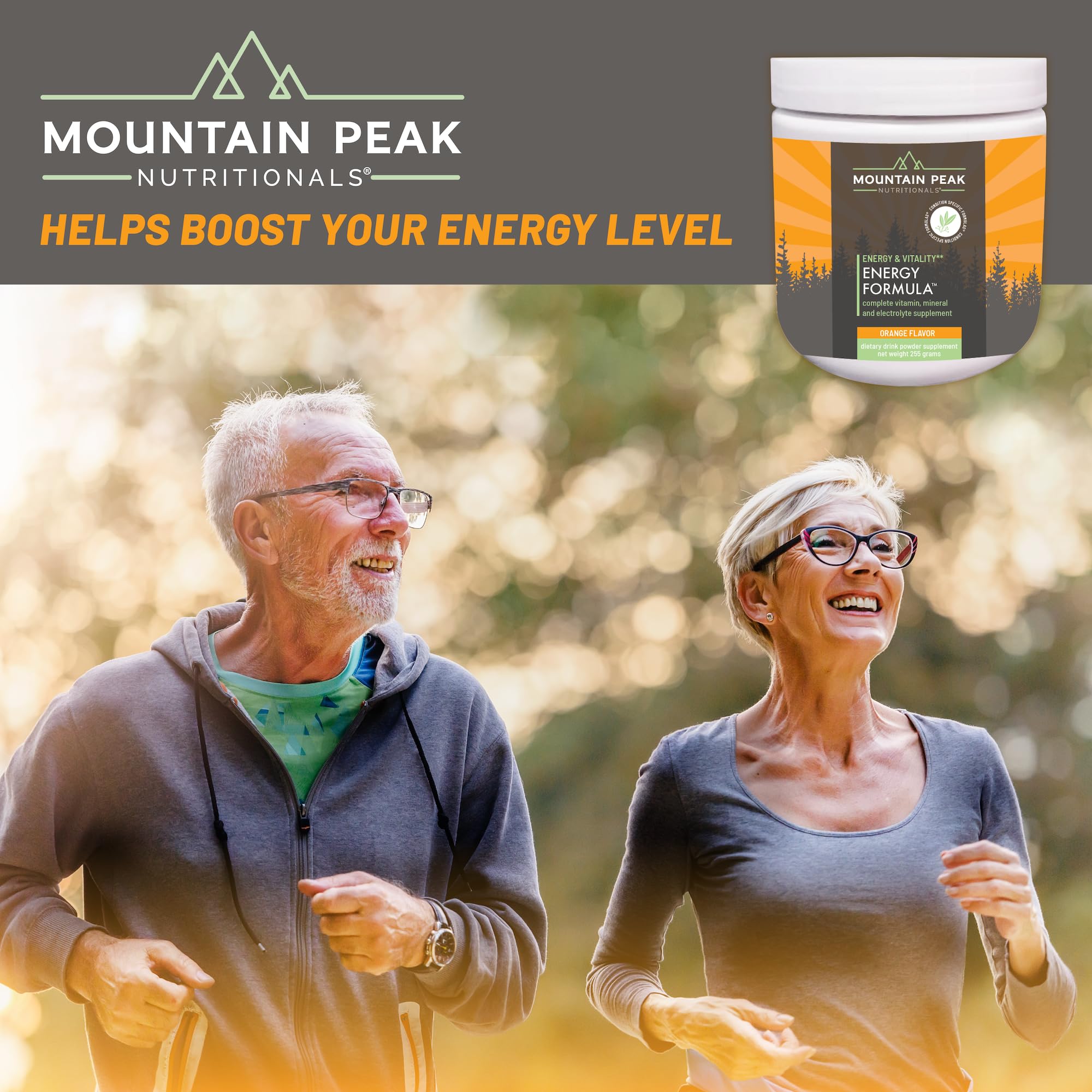 Mountain Peak Nutritionals Energy Formula - All in One Multi-Mineral Powder - Complete Nutrition, Vitamin, Mineral, and Electrolyte Supplement for Men & Women - Orange Flavor (255g, 30 Servings) Mountain Peak Nutritionals Au supplements