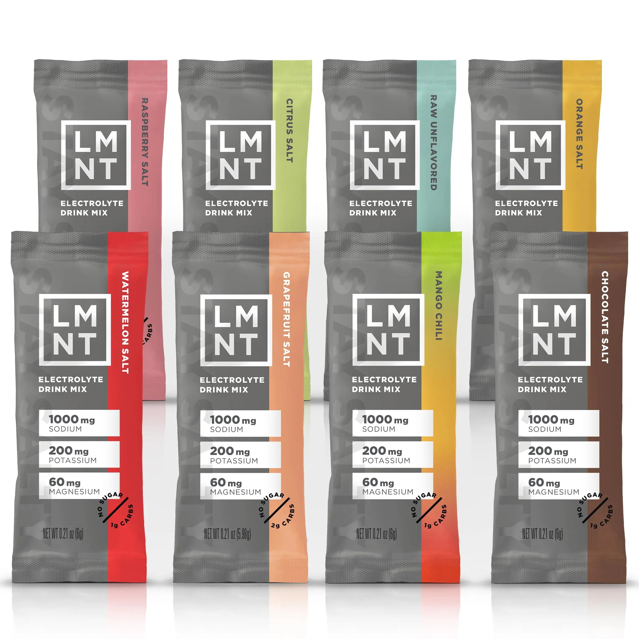 LMNT Zero Sugar Electrolytes - Sample Pack | Drink Mix | 8-Count Drink LMNT Au supplements