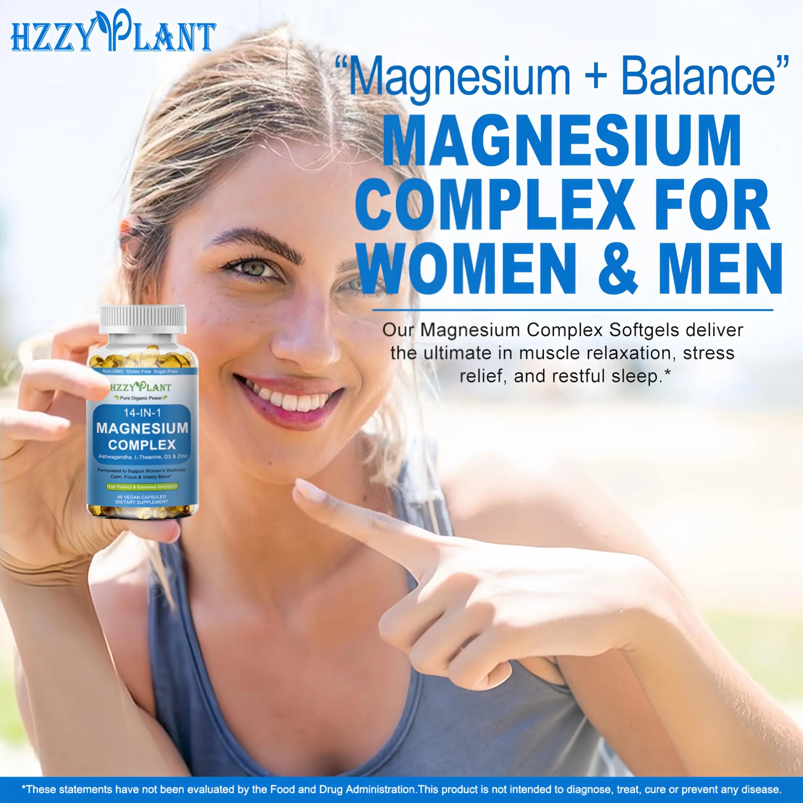 Magnesium Complex Softgels, High Absorption Magnesium Supplement with Glycinate, Citrate, Malate, Taurate, 14-in-1 Magnesium Complex for Women & Men for Muscle, Heart, Sleep Support, 2 Month Supply HZZYPLANT Au supplements