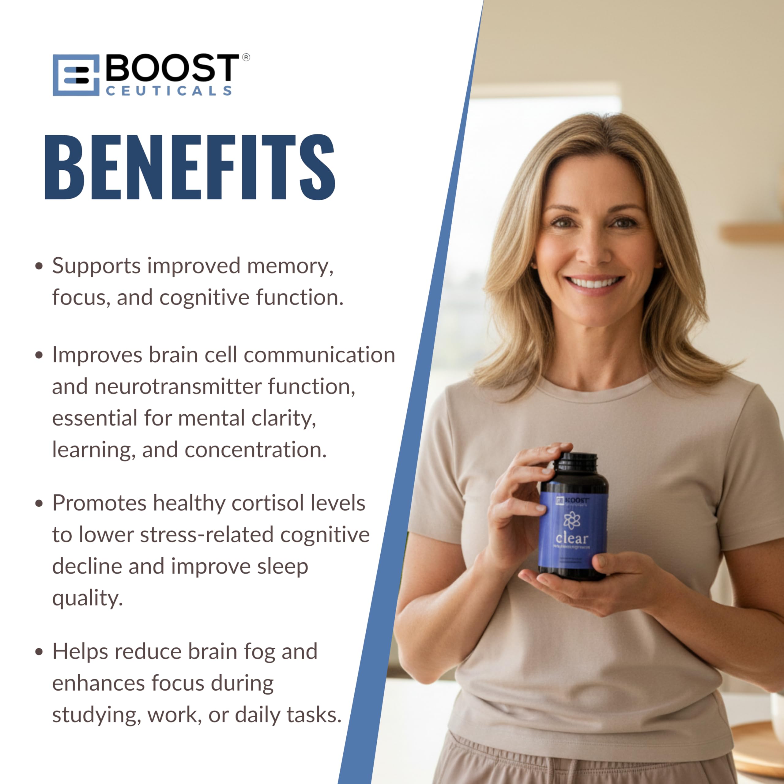 BoostCeuticals Phosphatidylserine 100mg with Ginkgo DMAE Gotu Kola - Memory, Stress & Cortisol Support, Cognitive Focus, Sleep Health, Brain Function Supplement, 90 Capsules BoostCeuticals Au supplements