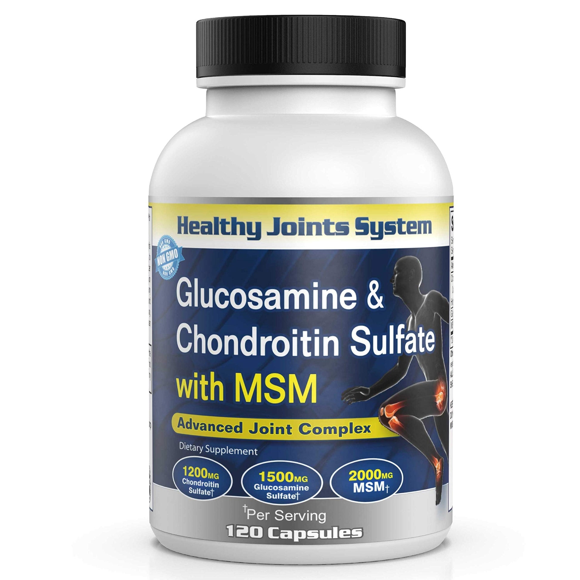 Healthy Joints System Glucosamine Chondroitin MSM Supplement for Joint & Bone Health - 120 Capsules | Joint Support & Discomfort Relief for Back, Knees, Hands Healthy Joints System Au supplements