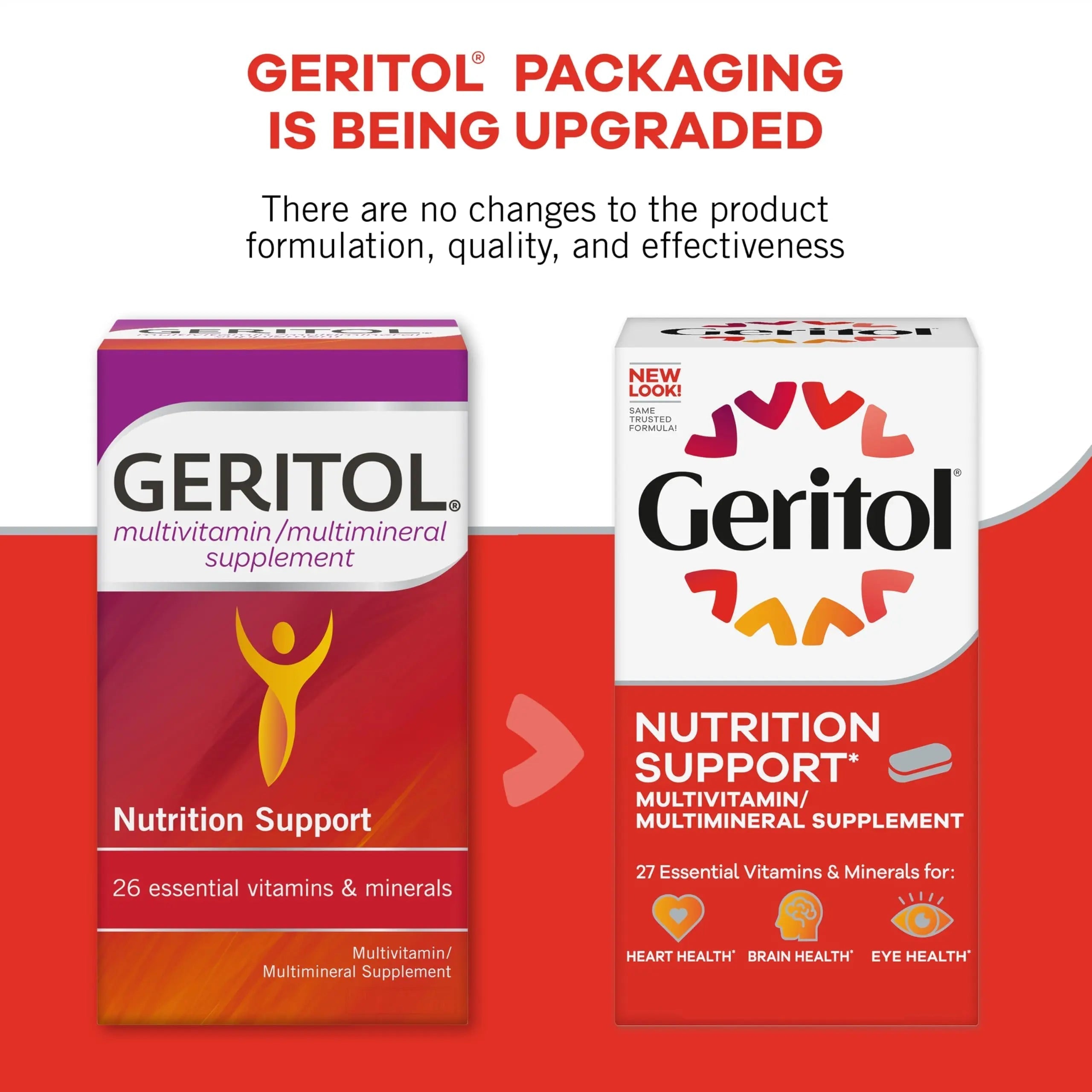 Geritol, Multivitamin Supplement, Contains Antioxidants, Vitamins B, C, E & D and Iron, 27, Minerals, Gluten-Free Geritol Au supplements