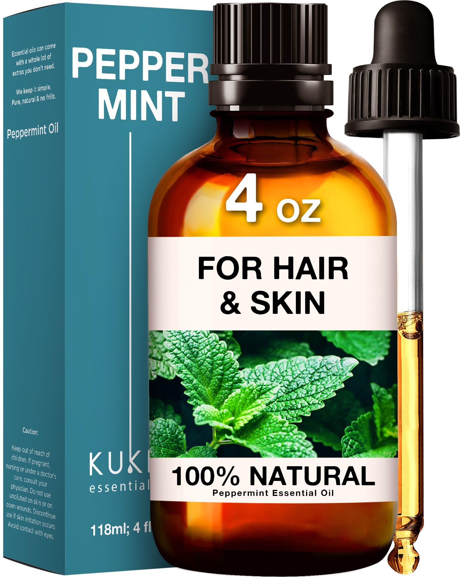 Kukka Peppermint Oil for Hair - Natural Mint Essential Oils - Premium Grade Natural Peppermint Essential Oil KUKKA essential oils Au supplements
