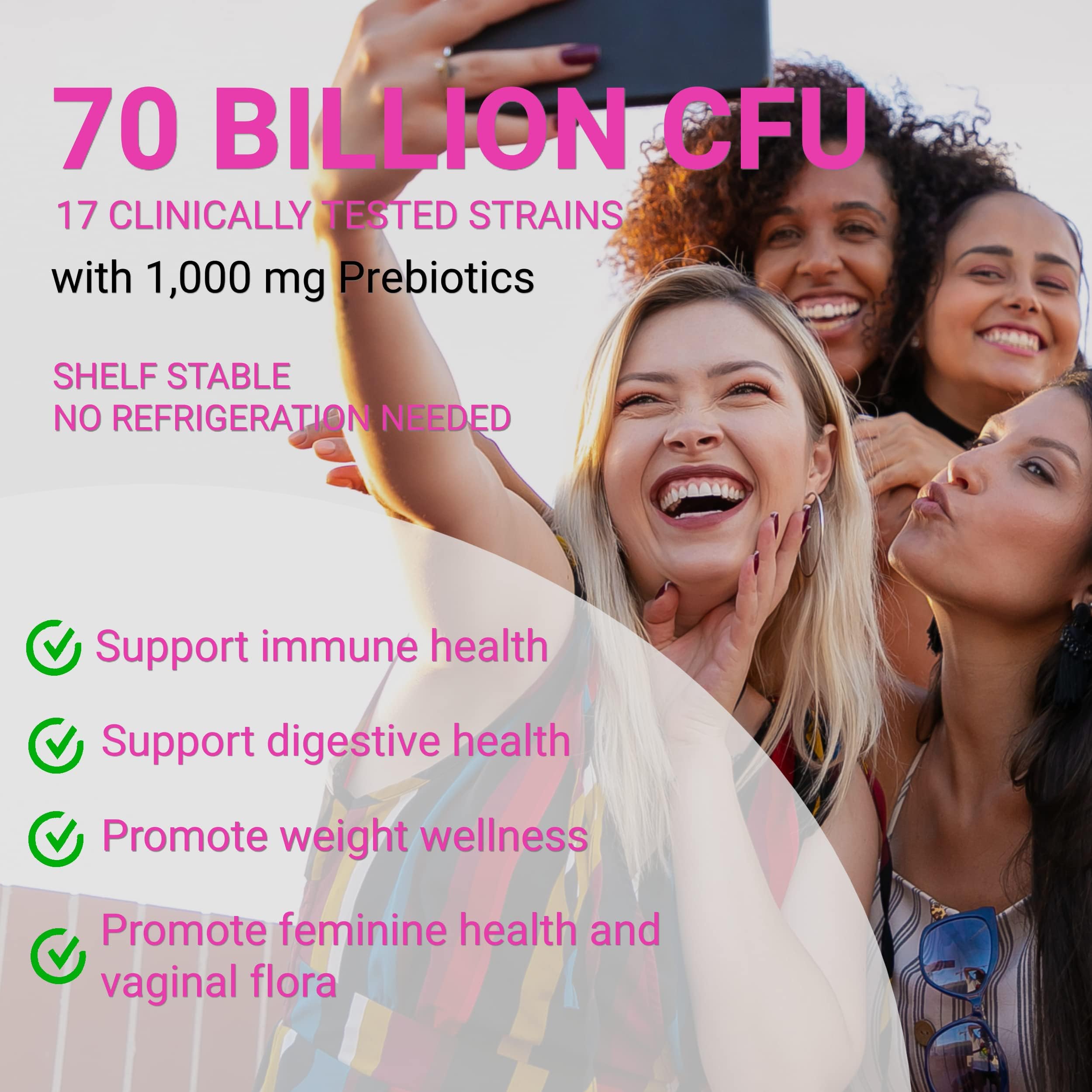 UpNourish Probiotics, Caviar Collagen with Prebiotics for Women's Digestive, Skin Radiance, and Feminine Health with Cranberry Extract & D-Mannose, 30 Fast-melt Packets UpNourish Au supplements