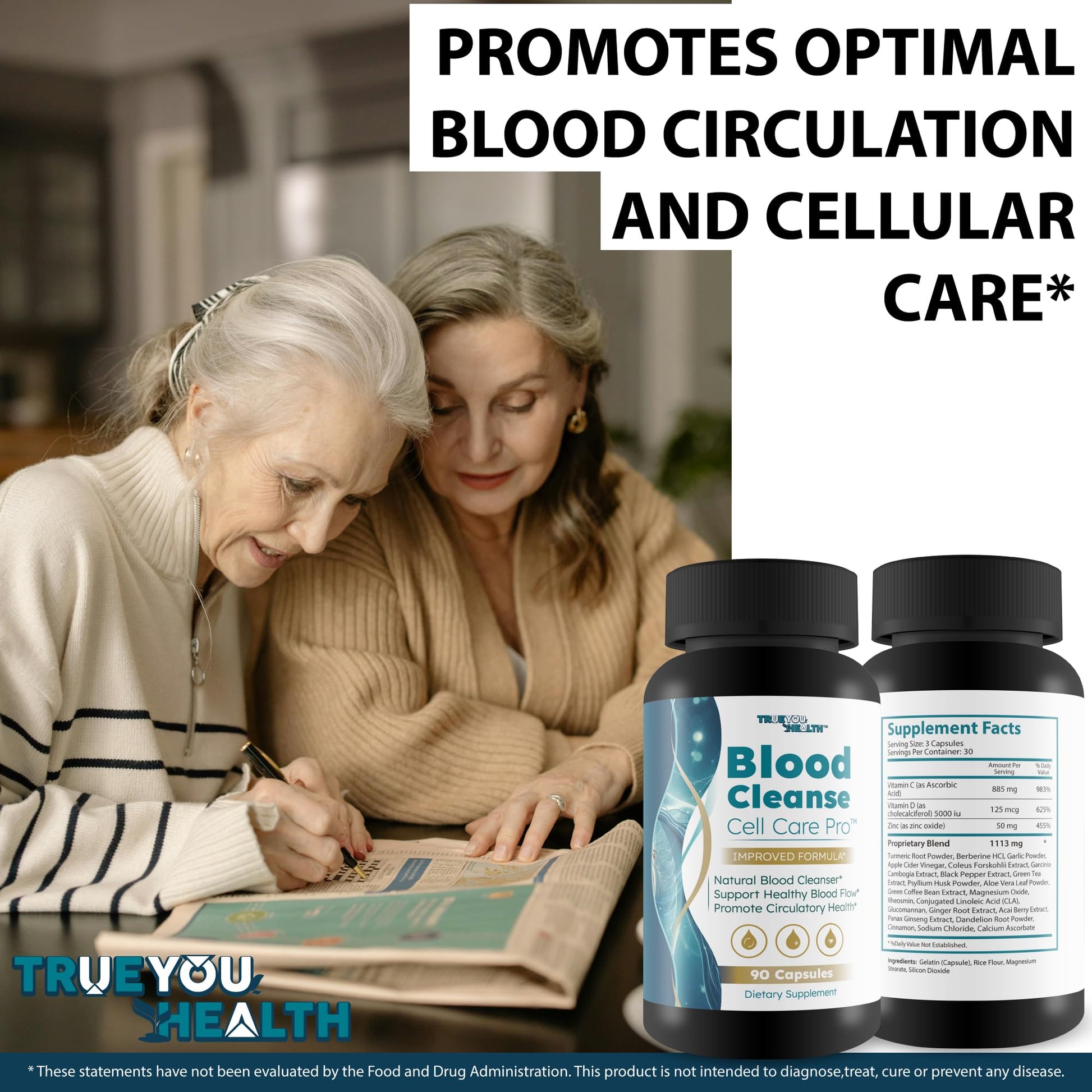 Blood Cleanse Cell Care Pro - Improved Formula - Our Best Blood Cleanse Detox - Cleanse Blood & Detox Body Cleanse - Full Body Cleanse - Sugar Detox Cleanse Pancreas Sweet Blood Cleanse Supplements True You Health Au supplements