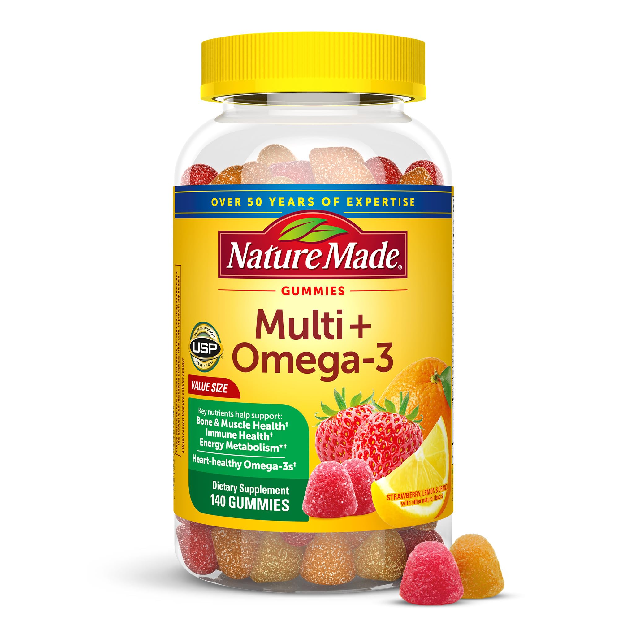 Nature Made Multivitamin + Omega-3, Multivitamin Gummies for Women and Men, Daily Nutritional Support Nature Made Au supplements