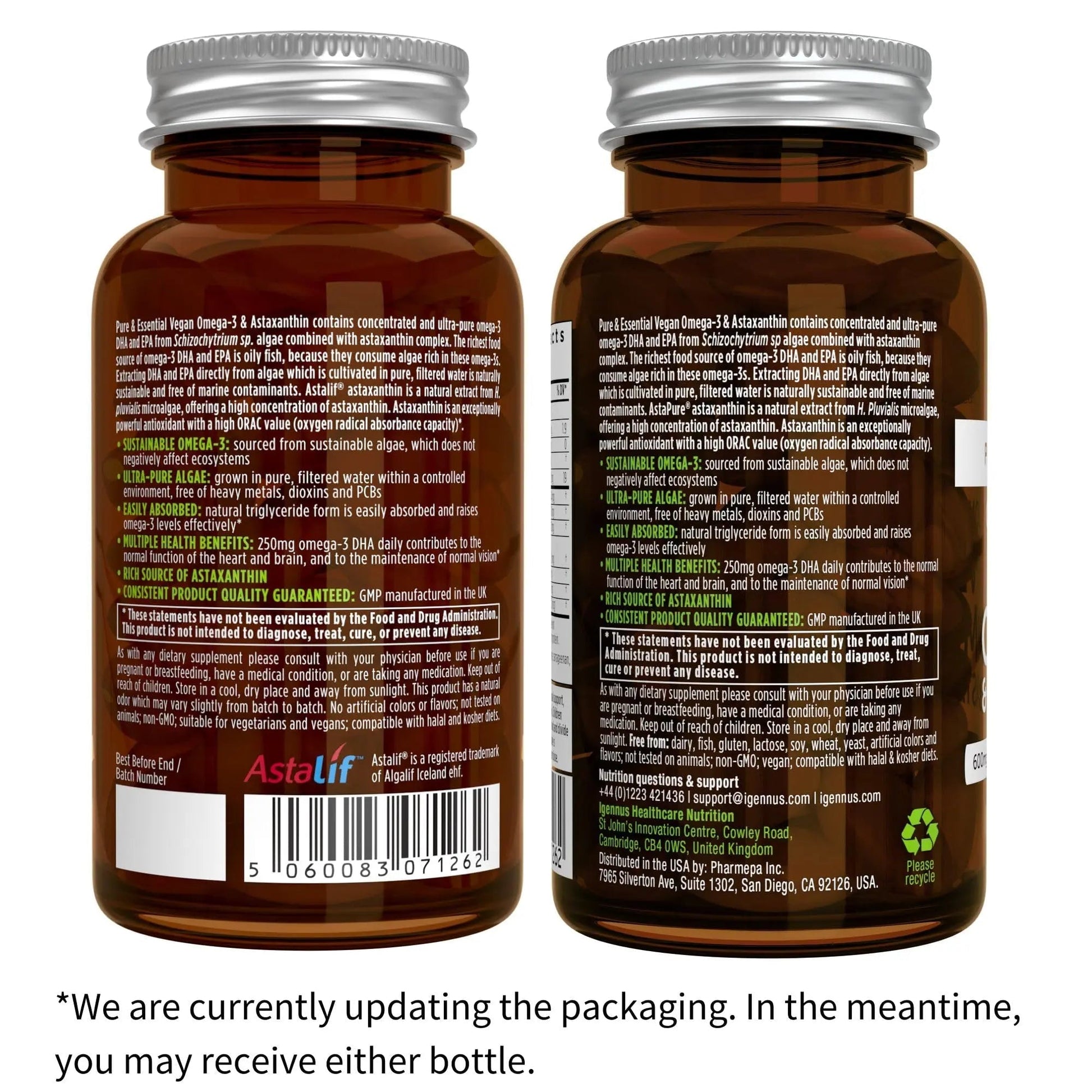 Vegan Omega-3 Algae Oil + Advanced Kids Multivitamin Gummy Bundle, High Concentration DHA & EPA + Vitamin A, B, C, D3 & E Igennus Healthcare Nutrition Au supplements