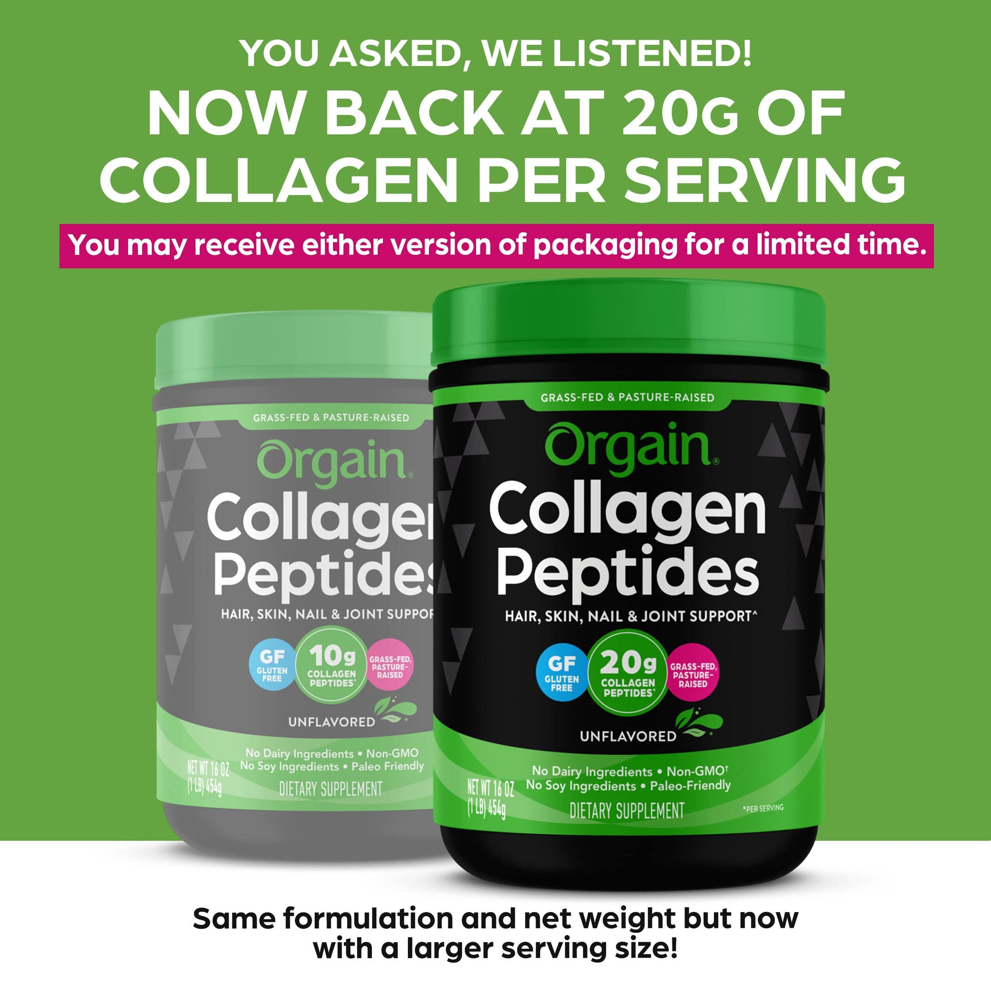 Orgain Collagen Peptides Unflavoured 454 g Orgain Au supplements