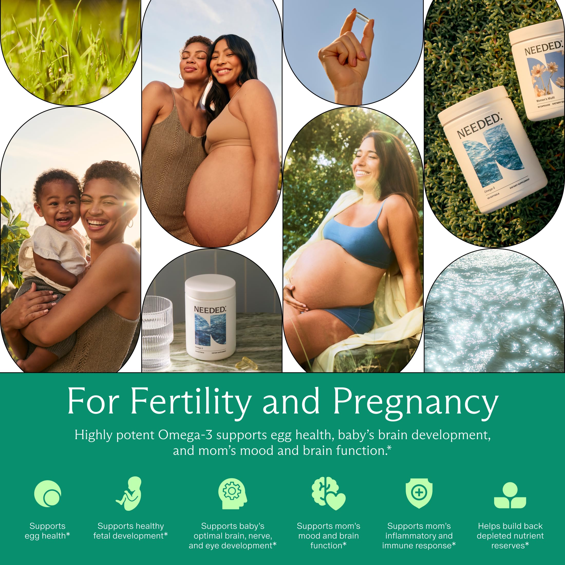 Needed. Prenatal Omega-3 - High Potency Dose of Sustainably Sourced Fish Oil, 1000mg DHA, 1000mg EPA, Encased in a Gelatin-Free, Plant-Based Softgel Shell Needed. Au supplements