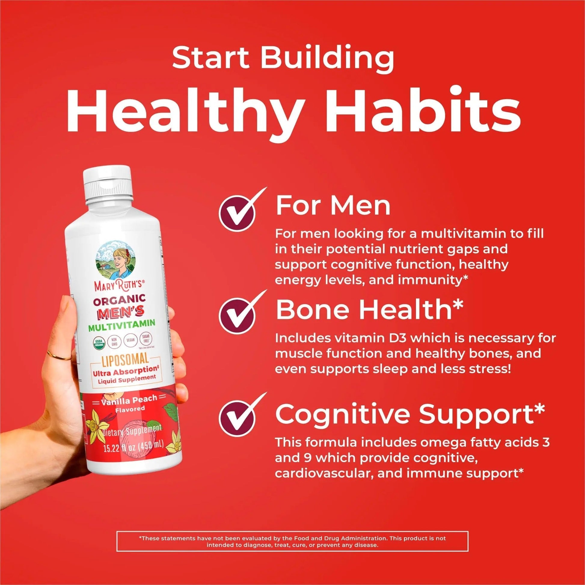 MaryRuth Organics Multivitamin for men | Sugar Free mens Multivitamin | Liquid Vitamins for men | Immune Support Supplement | MaryRuth Organics Au supplements
