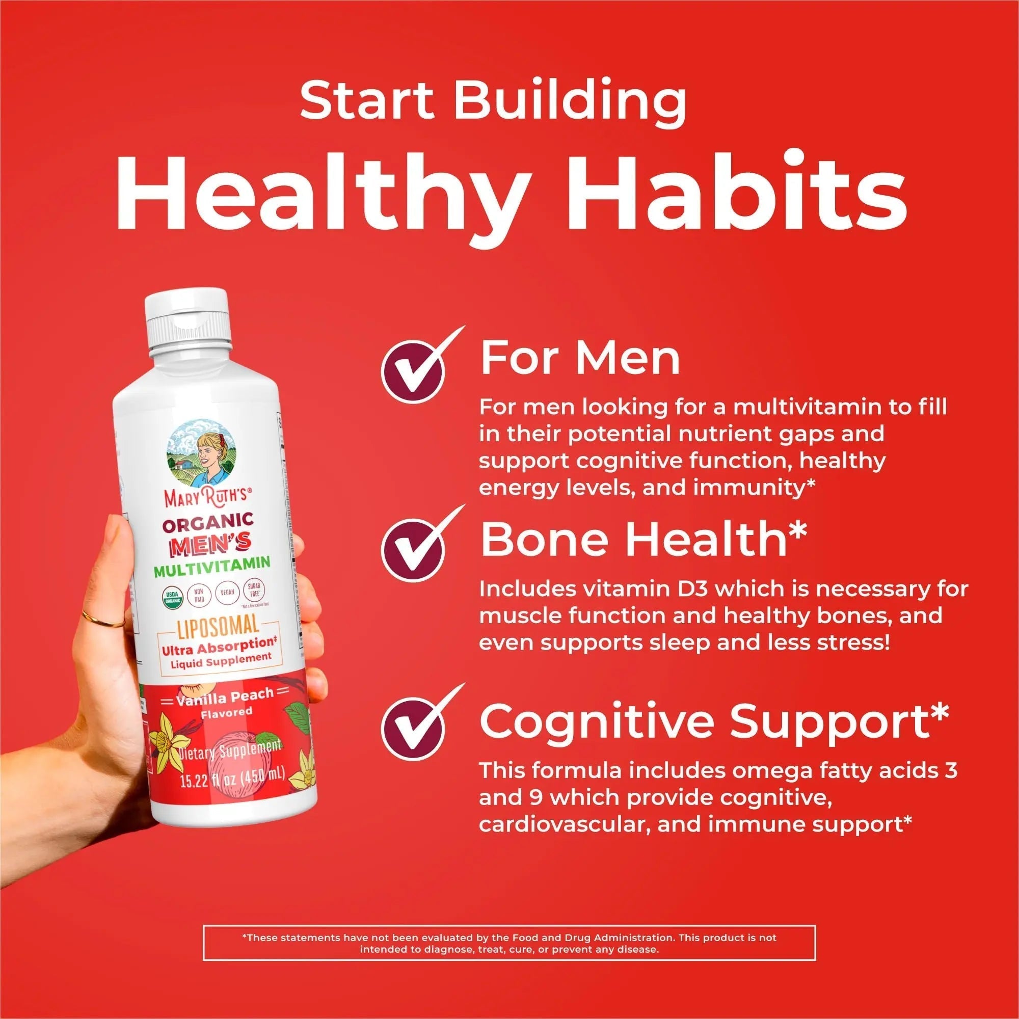 MaryRuth Organics Multivitamin for men | Sugar Free mens Multivitamin | Liquid Vitamins for men | Immune Support Supplement | MaryRuth Organics Au supplements