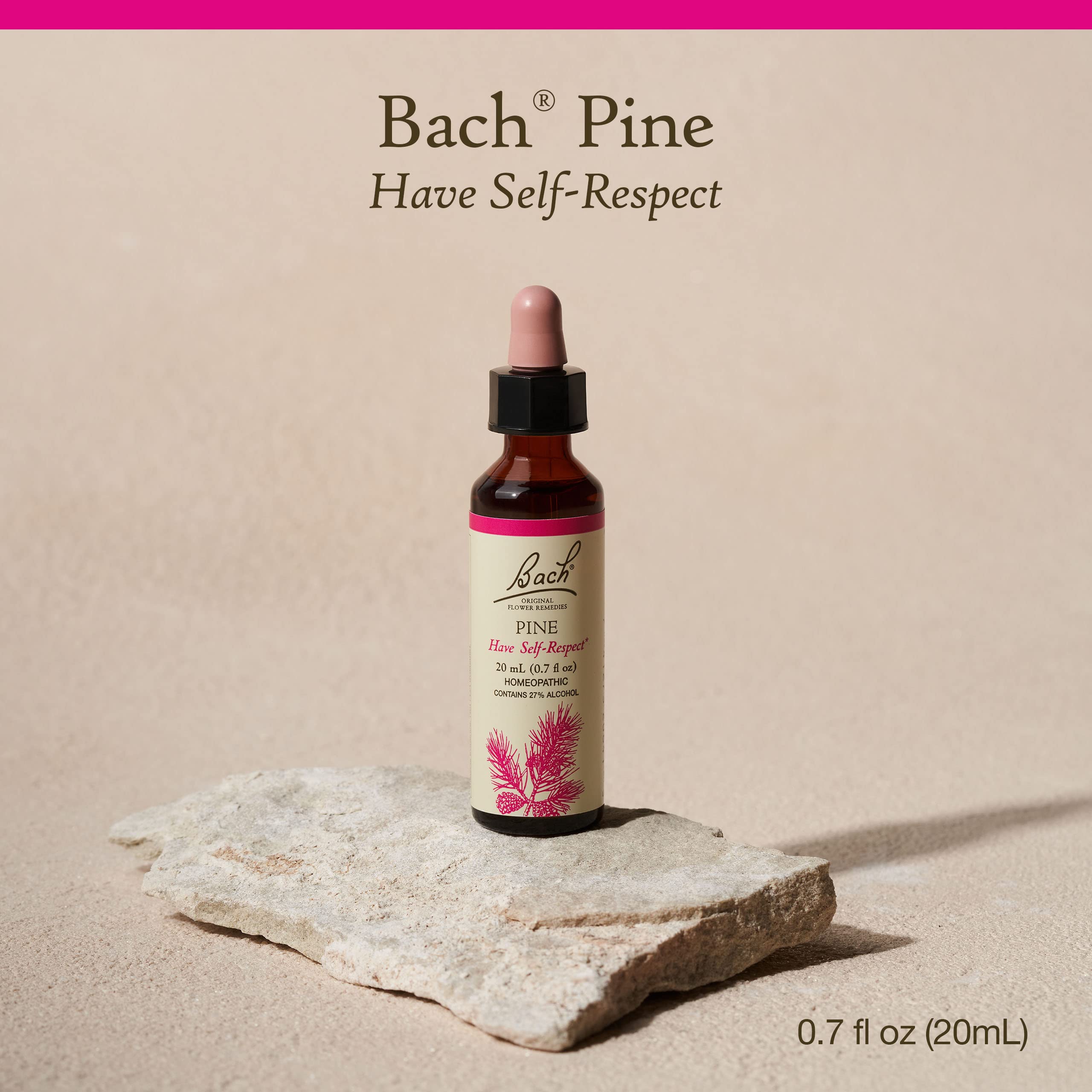 Bach Original Flower Remedies, Pine for Self Respect, Natural Homeopathic Flower Essence Bach Au supplements