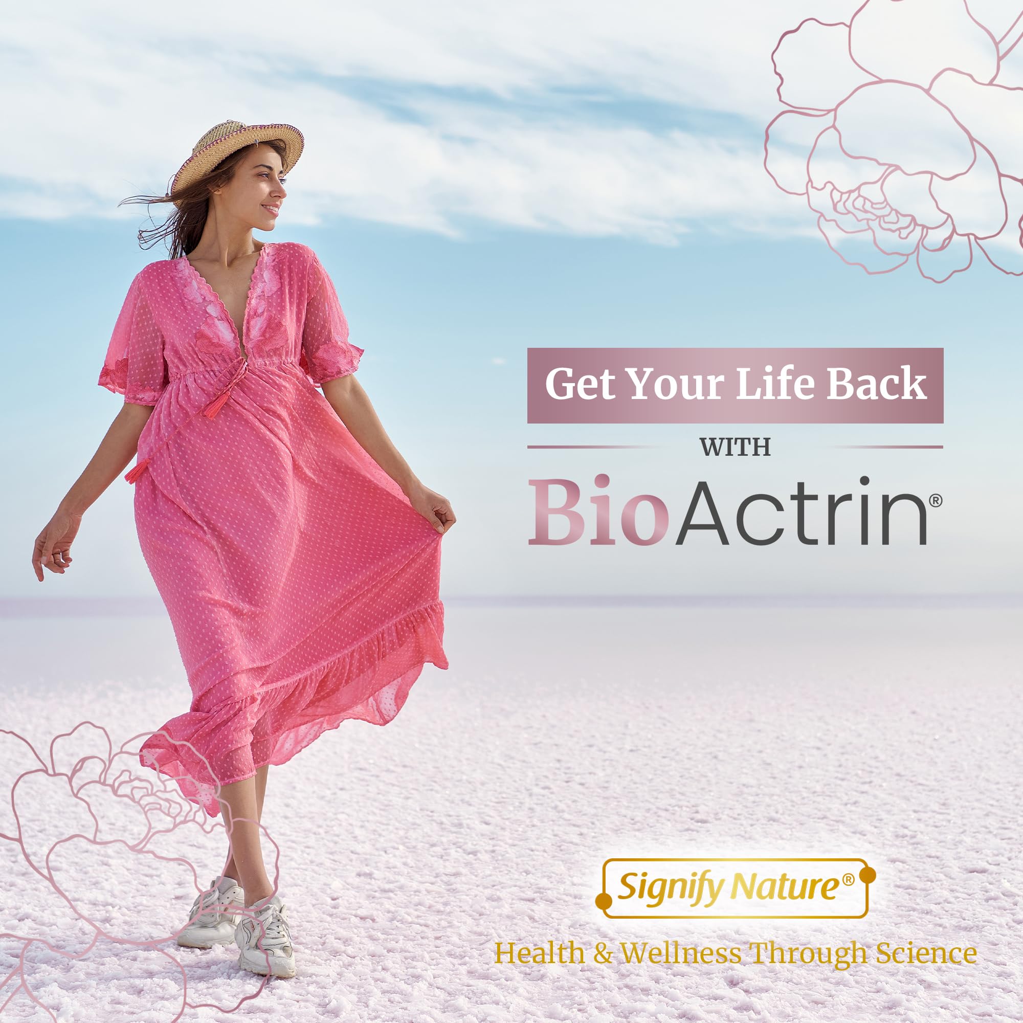 SIGNIFY NATURE Bioactrin Vaginal Probiotics for Women - Bacterial Vaginosis & Yeast Infection Treatment - BV Probiotic - pH Vaginitis Support-28 Pills SIGNIFY NATURE Au supplements