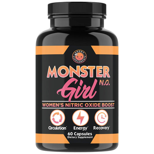 Angry Supplements Monster Girl N.O. Women’s Nitric Oxide Booster Capsules, Boost Energy Angry SupplementsAU supplements