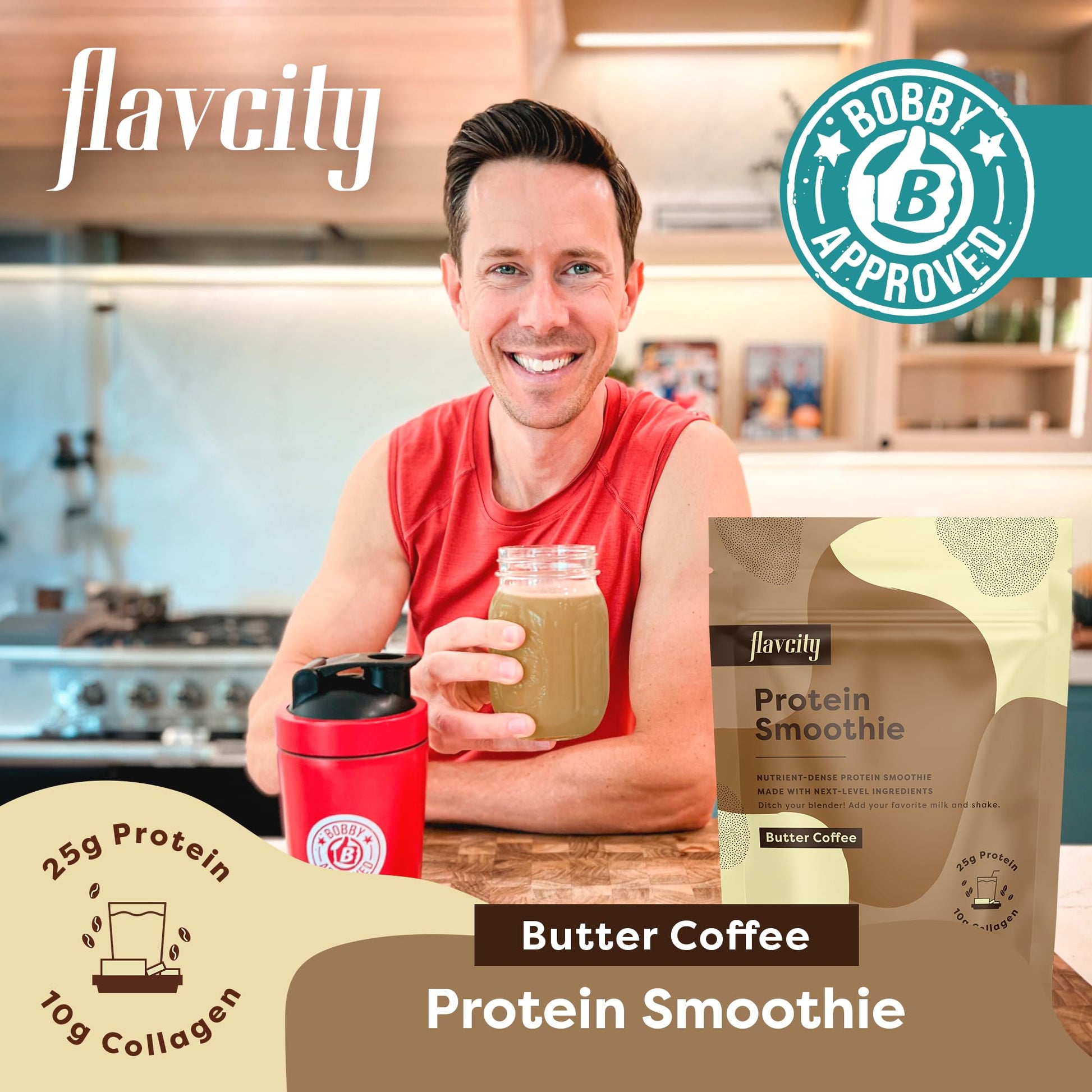 FlavCity Protein Powder Smoothie, Butter Coffee - 100% Grass-Fed Whey Protein Powder FlavCity Au supplements