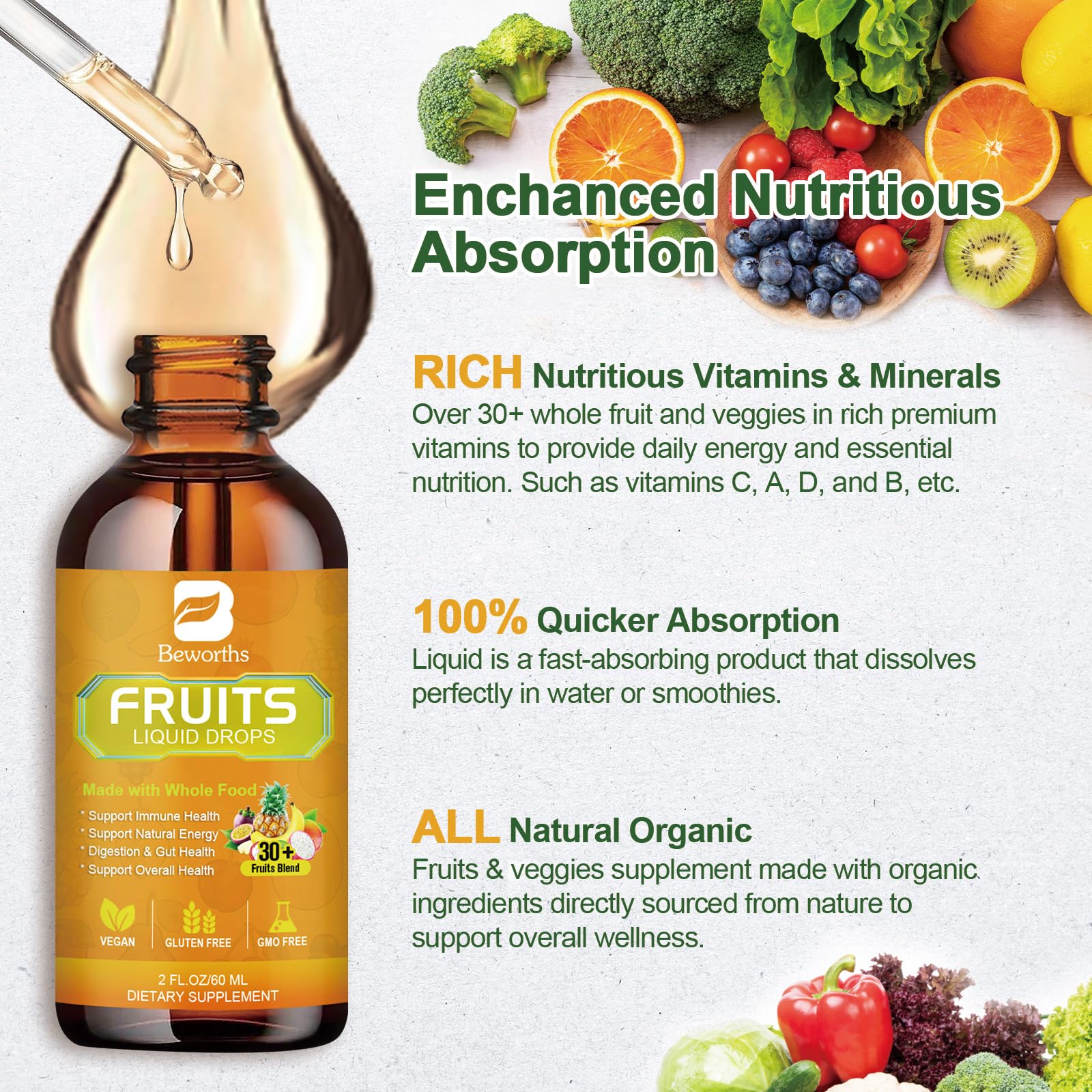 B BEWORTHS Fruits and Veggies Supplement - Balance of Natural Fruit and Vegetable B BEWORTHS Au supplements