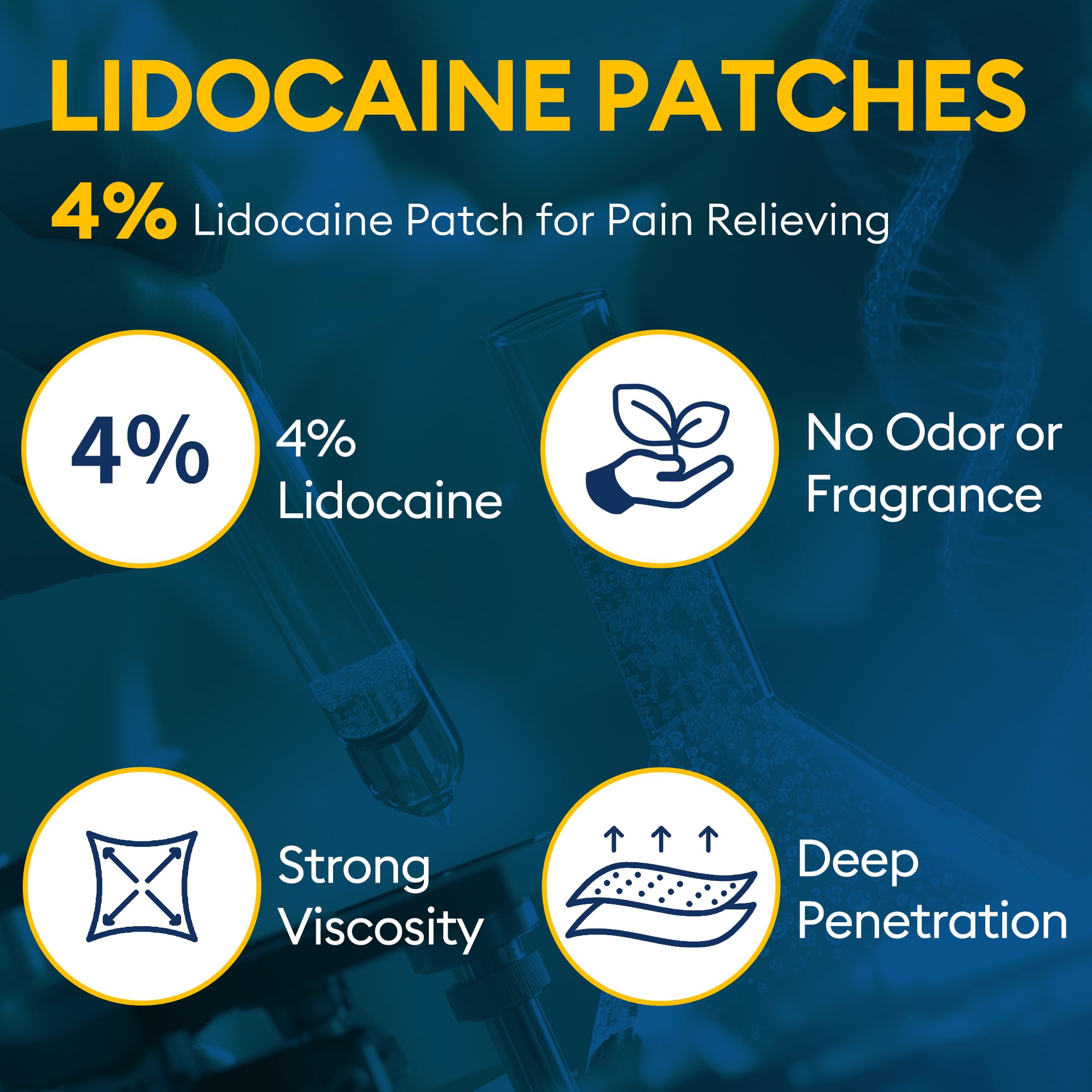 SZLGANG 4% Lidocaine Pain Relief Patches - (Large, 35, Count) Maximum Strength Relief for Back, Neck, Shoulder, Joint & Muscle Pain, 3.9”x 5.5”-03277 SZLGANG Au supplements