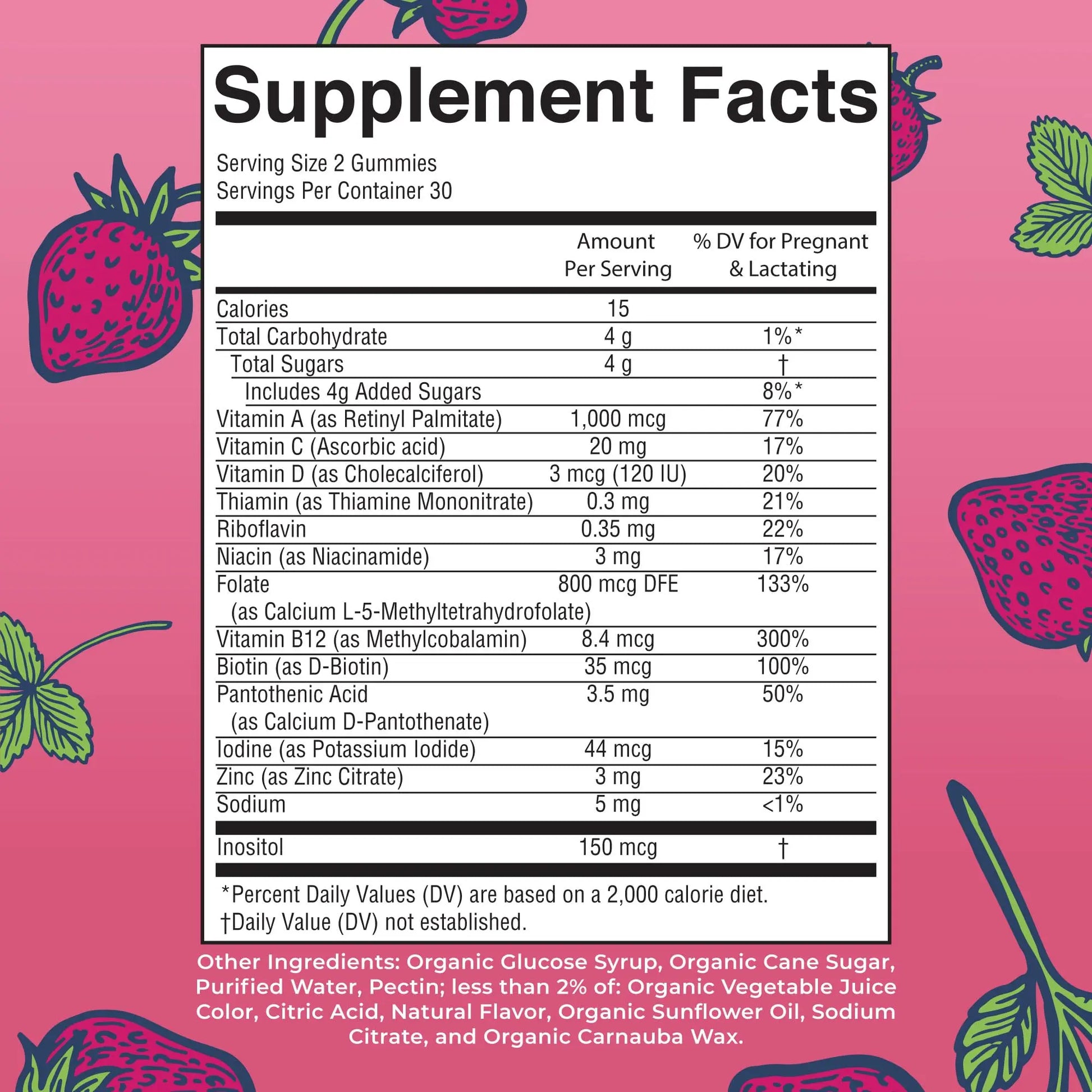 MaryRuth Organics Prenatal Vitamins for Women | USDA Organic Prenatal Gummies | Postnatal Vitamins for Women Breastfeeding | Methylfolate 800 mcg DFE | Iodine | Vegan | Non GMO | 30 Servings MARYRUTH'S Au supplements