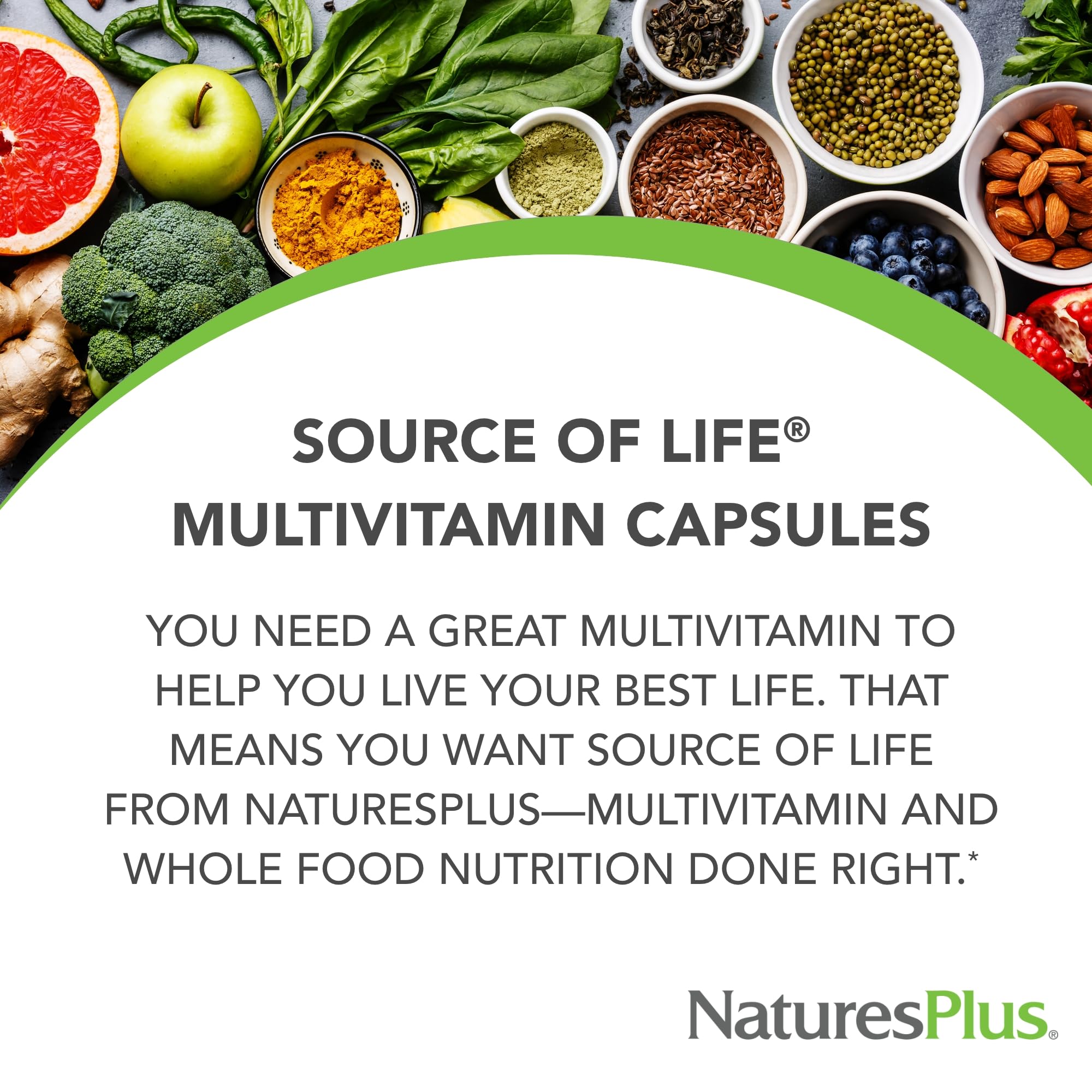 NaturesPlus Source of Life - 180 Capsules - Multivitamin & Mineral Supplement - Supports Natural Energy & Overall Well-Being - Gluten Free, Vegetarian - 20 Servings NaturesPlus Au supplements