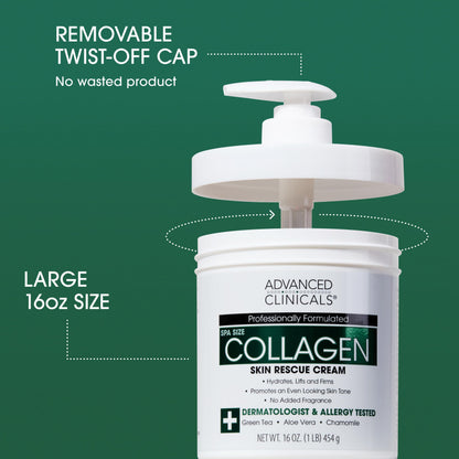 Advanced Clinicals Collagen Cream Body Lotion & Face Moisturizer W/Vitamin E | Skincare Moisturizing Collagen Lotion For Women, Men, Hand, & Neck Improves Look Of Crepey Skin & Uneven Dry Skin, 2pc Advanced Clinicals buy supplements Au