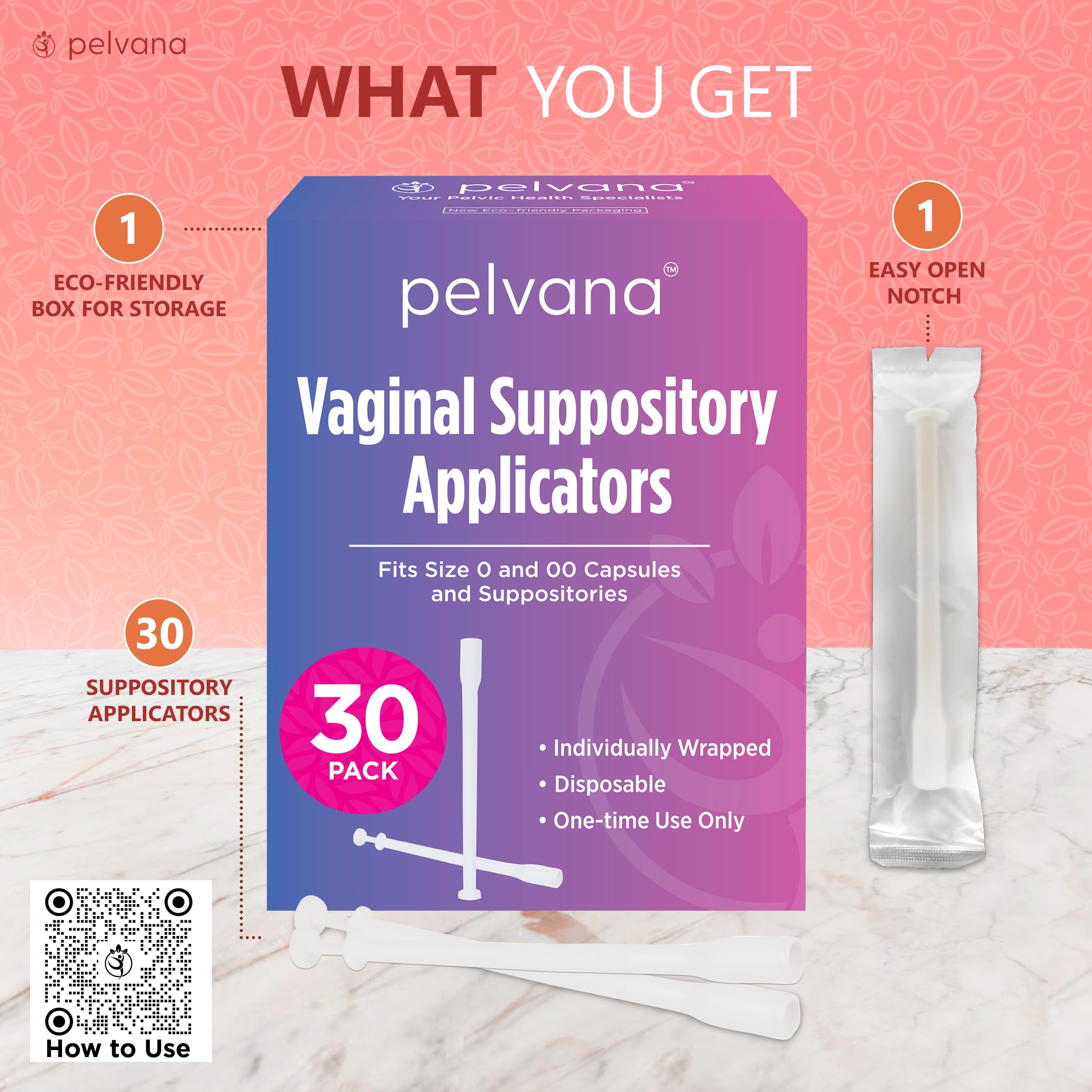 Pelvana Suppository Applicators for Women - (30 Pack) - Fits Size 0 and 00 Capsules - Often Used Pelvana Au supplements