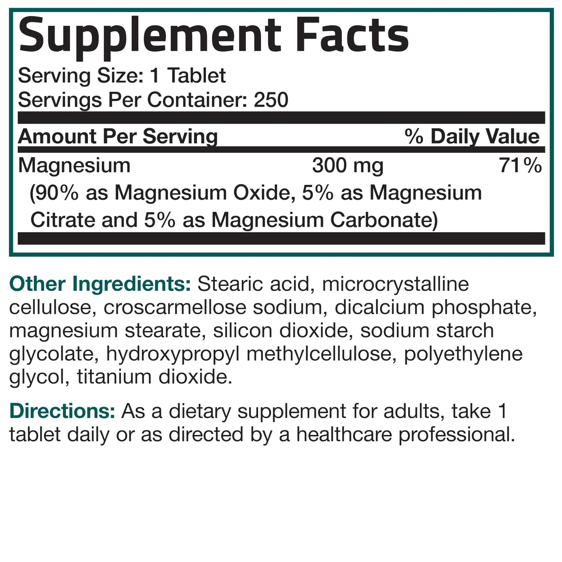 Bronson Triple Magnesium Complex Maximum Coverage 300mg - Non-GMO Formula, 250 Tablets Bronson Au supplements