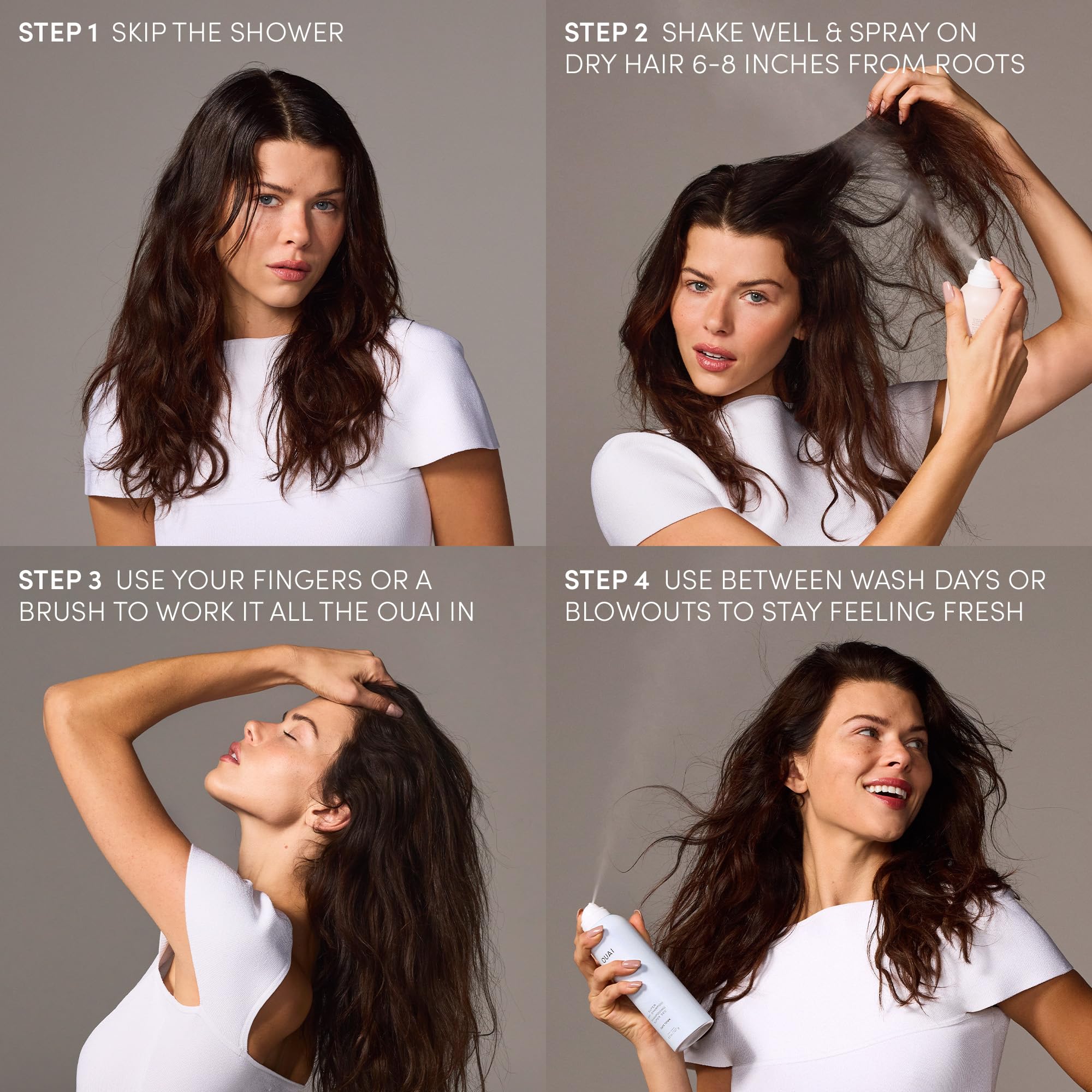 OUAI Super Travel Size Dry Shampoo - Volumizing Dry Shampoo - Absorbs Oil, Dirt & Sweat - Blends Seamlessly into Hair with Zero Residue & Enriched with a Long-Lasting Scent - Cape Town (2 oz) OUAI Au supplements