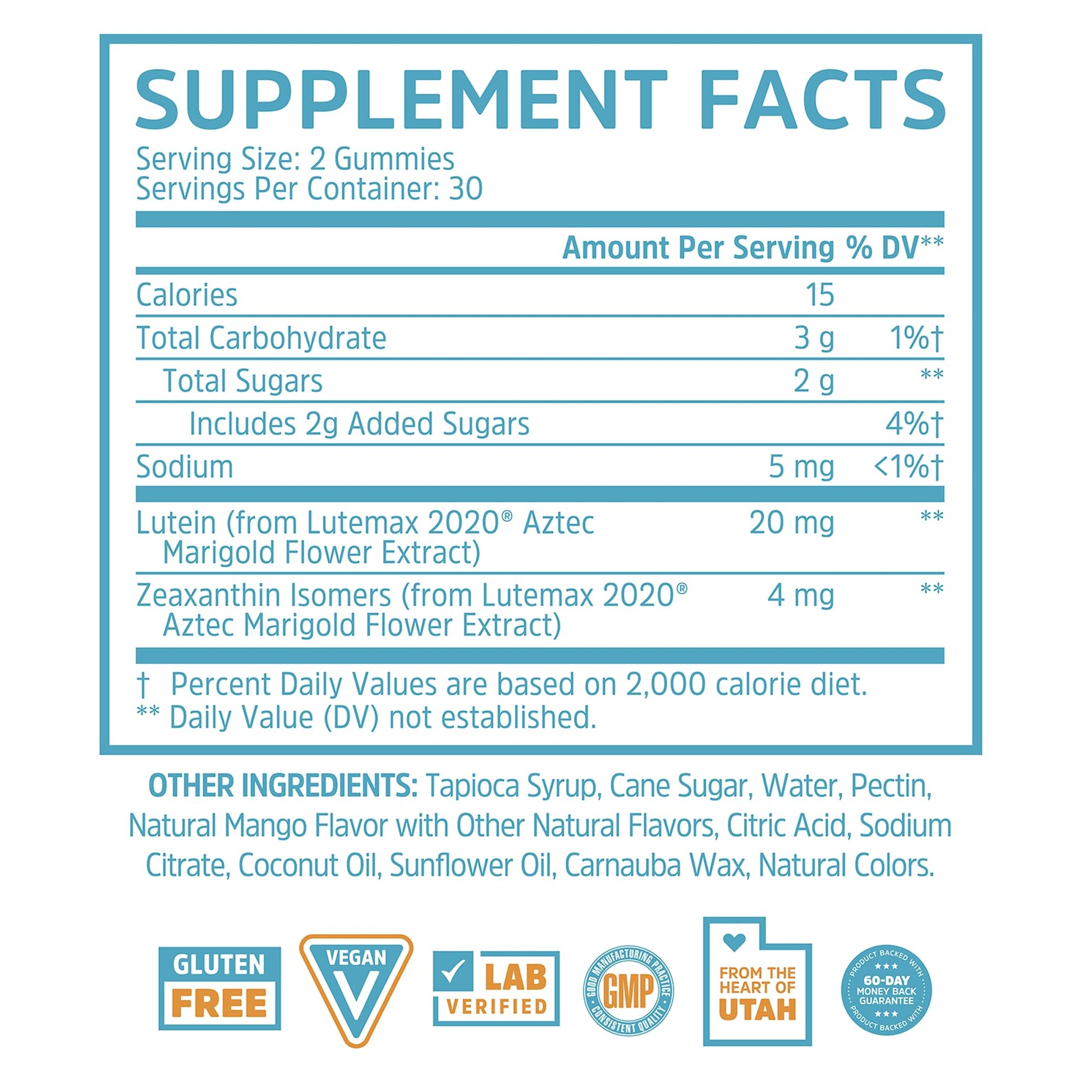 Zhou Screen Eyes Gummies - Lutein Gummies for Eye Health, Lutein and Zeaxanthin for Adults & Kids, Supports Eyesight, Blue Light Vision Health Formula - 60 Count ZHOU Au supplements