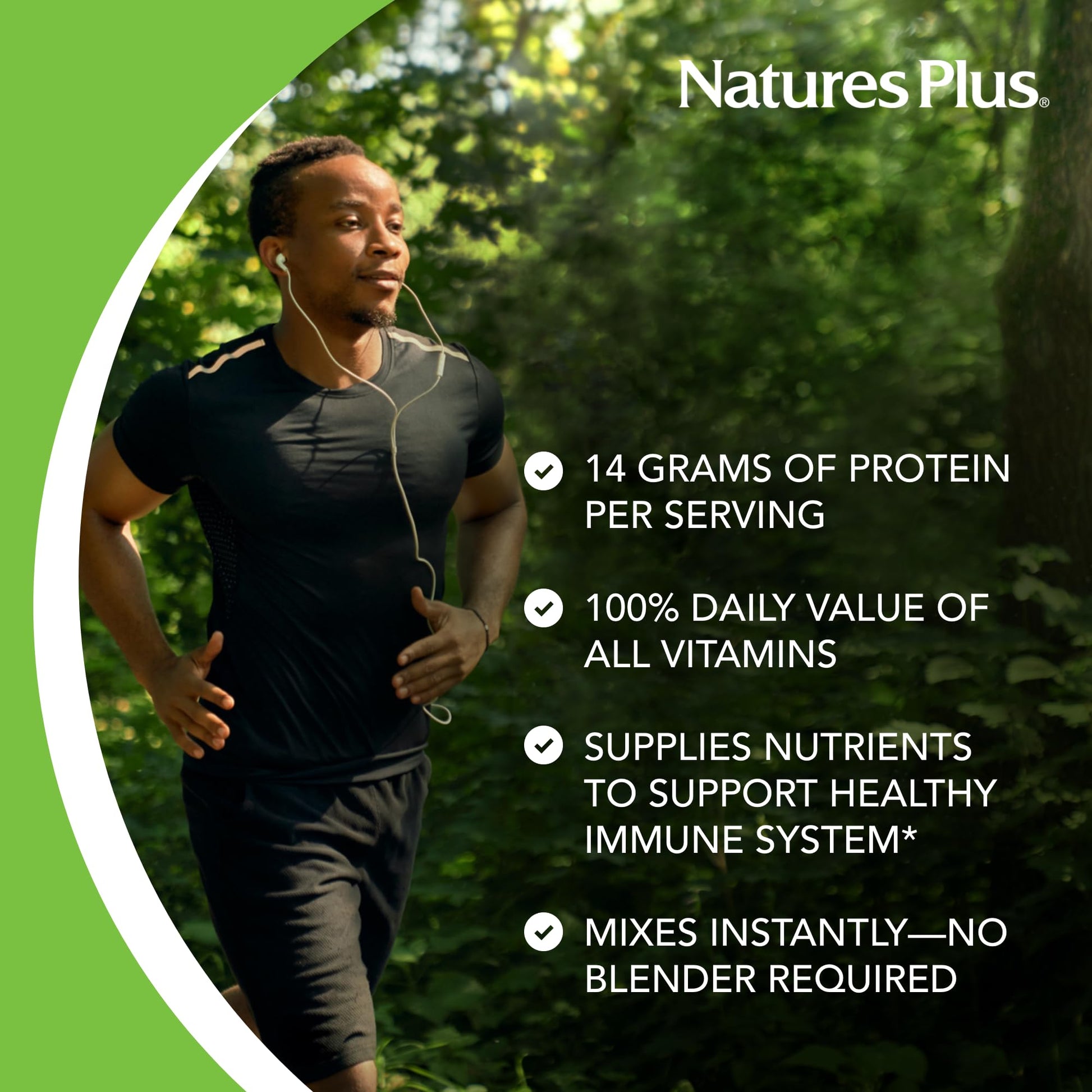 NaturesPlus SPIRU-TEIN, Chocolate - 1.05 lb - Plant-Based Protein Shake - Non-GMO, Vegetarian, Gluten Free - 17 Total Servings NaturesPlus Au supplements