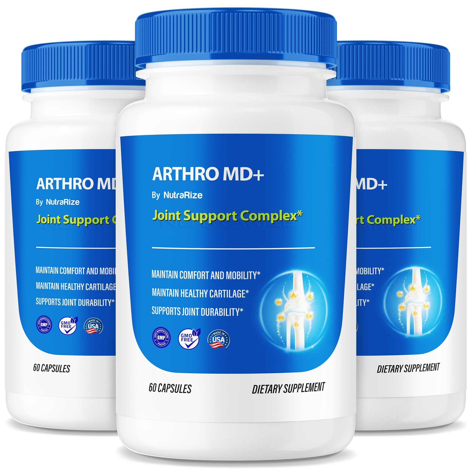 NutraRize (3 Pack) Arthro MD+ Capsules, Official Arthro MD Joint Support, All Natural Formula to Support Flexibility and Mobility, Premium Pills for Healthy Joints, Arthro M D Review (180 Capsules) NutraRize Au supplements
