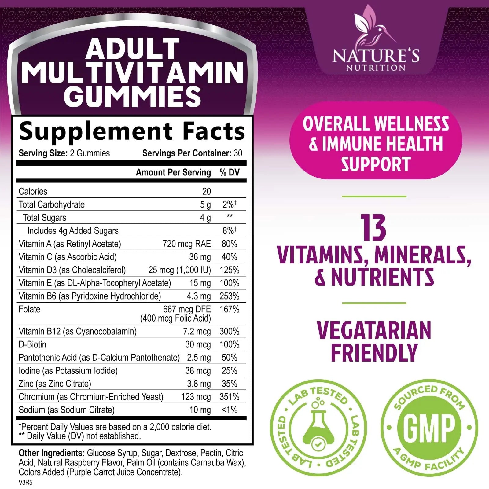 Multivitamin Gummies for Adult with Vitamins A, C, D, B12 - Gummy Multivitamins for Daily Nutritional Support Nature's Nutrition Au supplements
