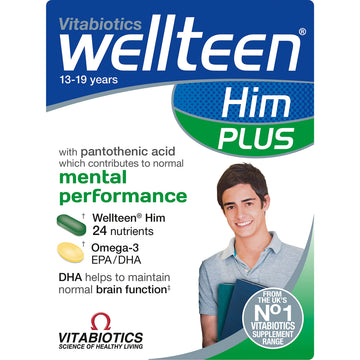 Vitabiotics Wellteen Him Plus Tablets/Capsules, 56 Count (Pack of 1) Wellteen Au supplements