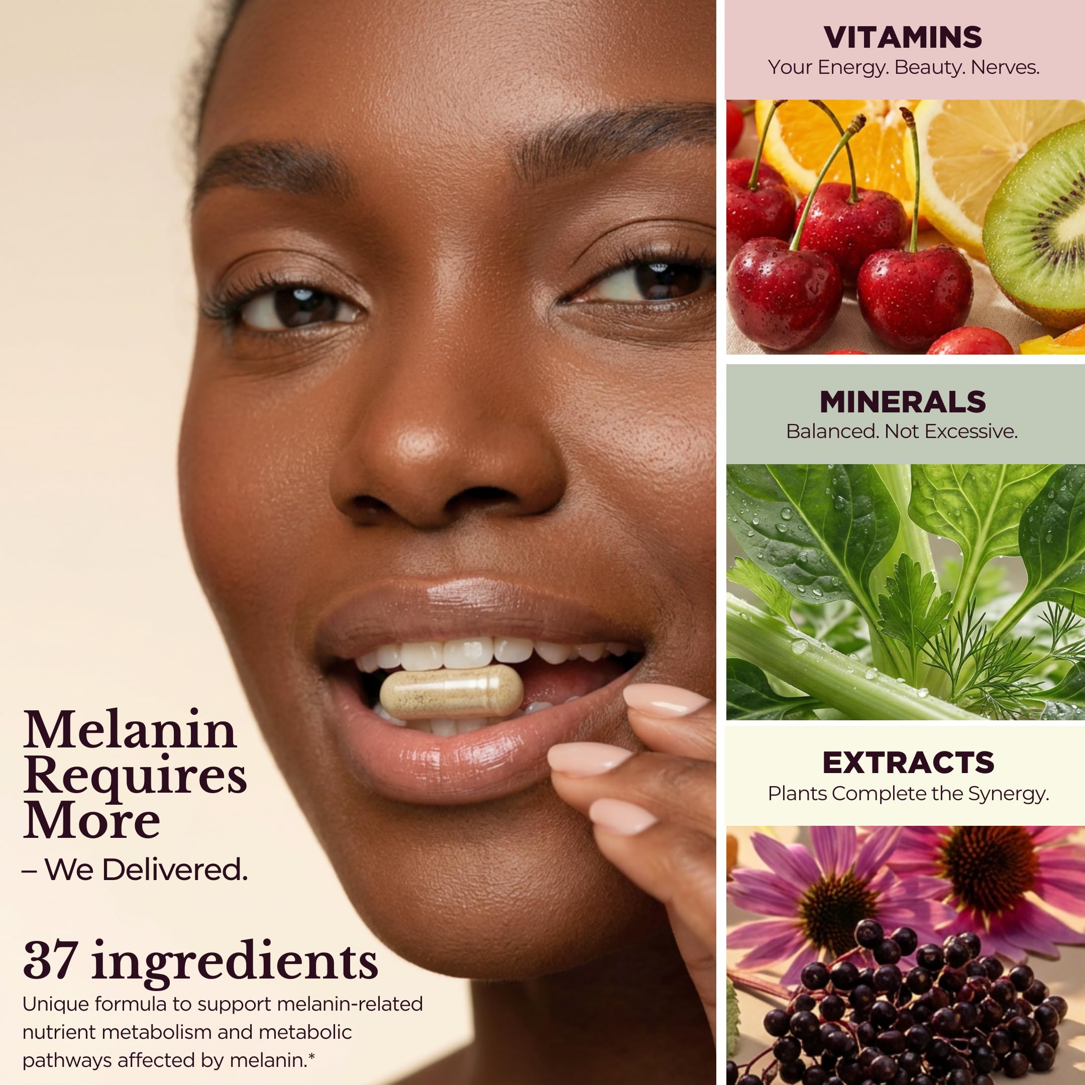 TODICAMP Melanin-Rich Physiology Women's Wellness Formula with 37 Active Ingredients - Daily Multivitamin for Women Hormone Balance, Energy Vitamins for Women, Biotin Supplement for Hair Skin & Nails TODICAMP Au supplements