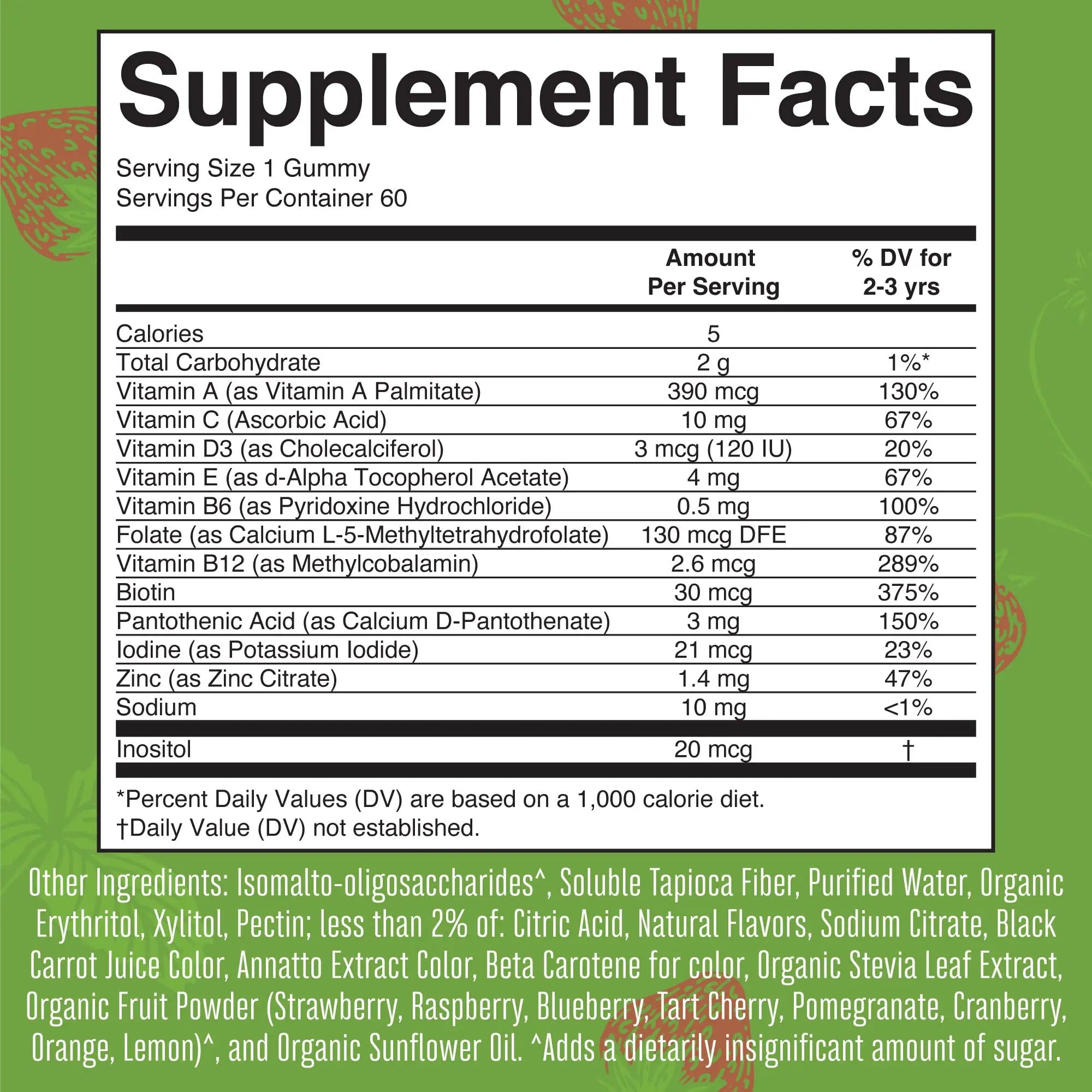MaryRuth Organics Sugar Free Vitamin Gummies for Kids Age 2 | 2 Month Supply Multivitamin with Vitamin C, D3, Zinc | 1 Gummy Per Day | Toddler Vitamins MaryRuth Organics Au supplements