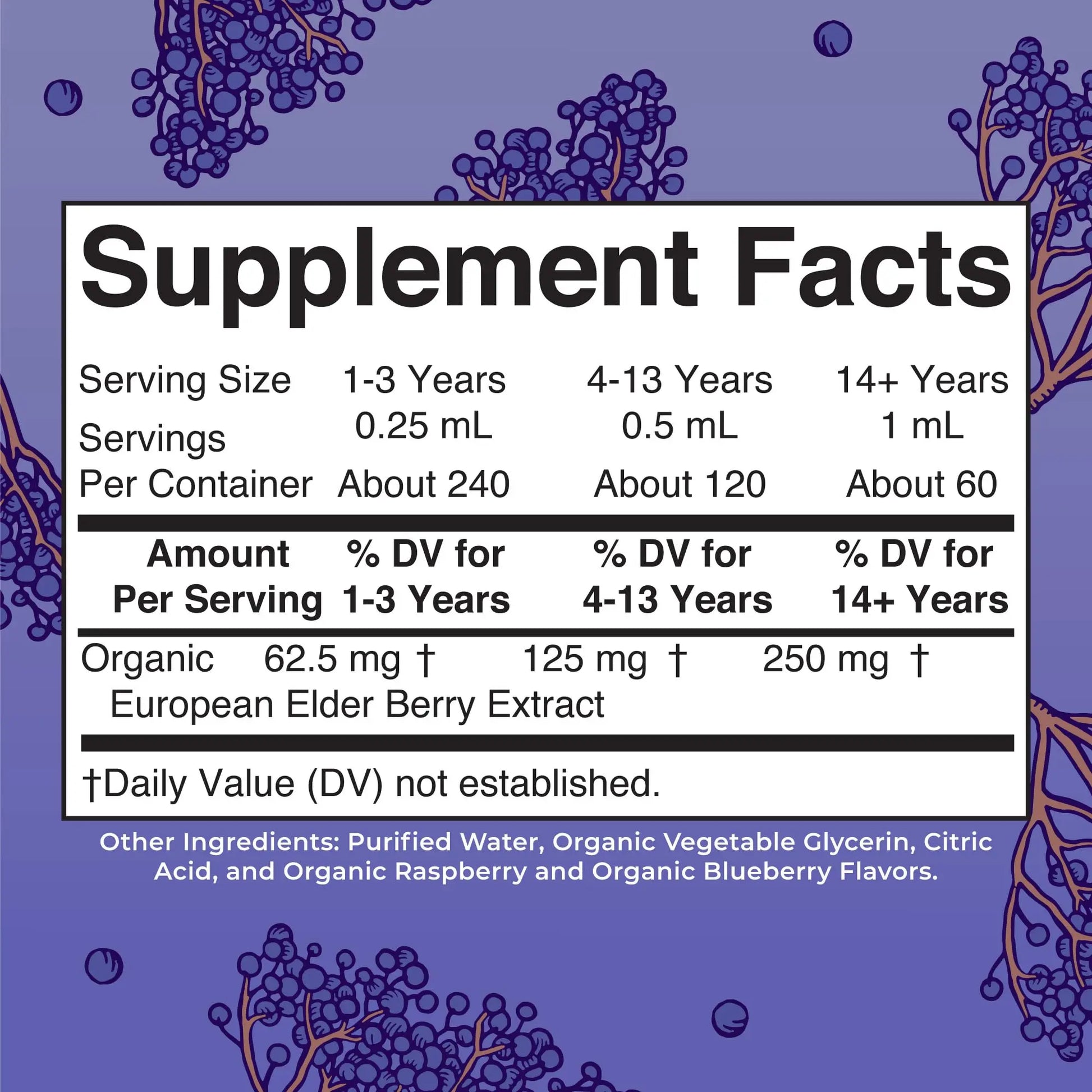 MaryRuth Organics Elderberry Syrup Extra Strength, USDA Organic Elderberry, Sugar Free Adults & Kids Immune Support Supplement for Ages 1+, Clean Label Project Verified®, Vegan, Gluten Free, 2 Fl Oz MARYRUTH'S Au supplements