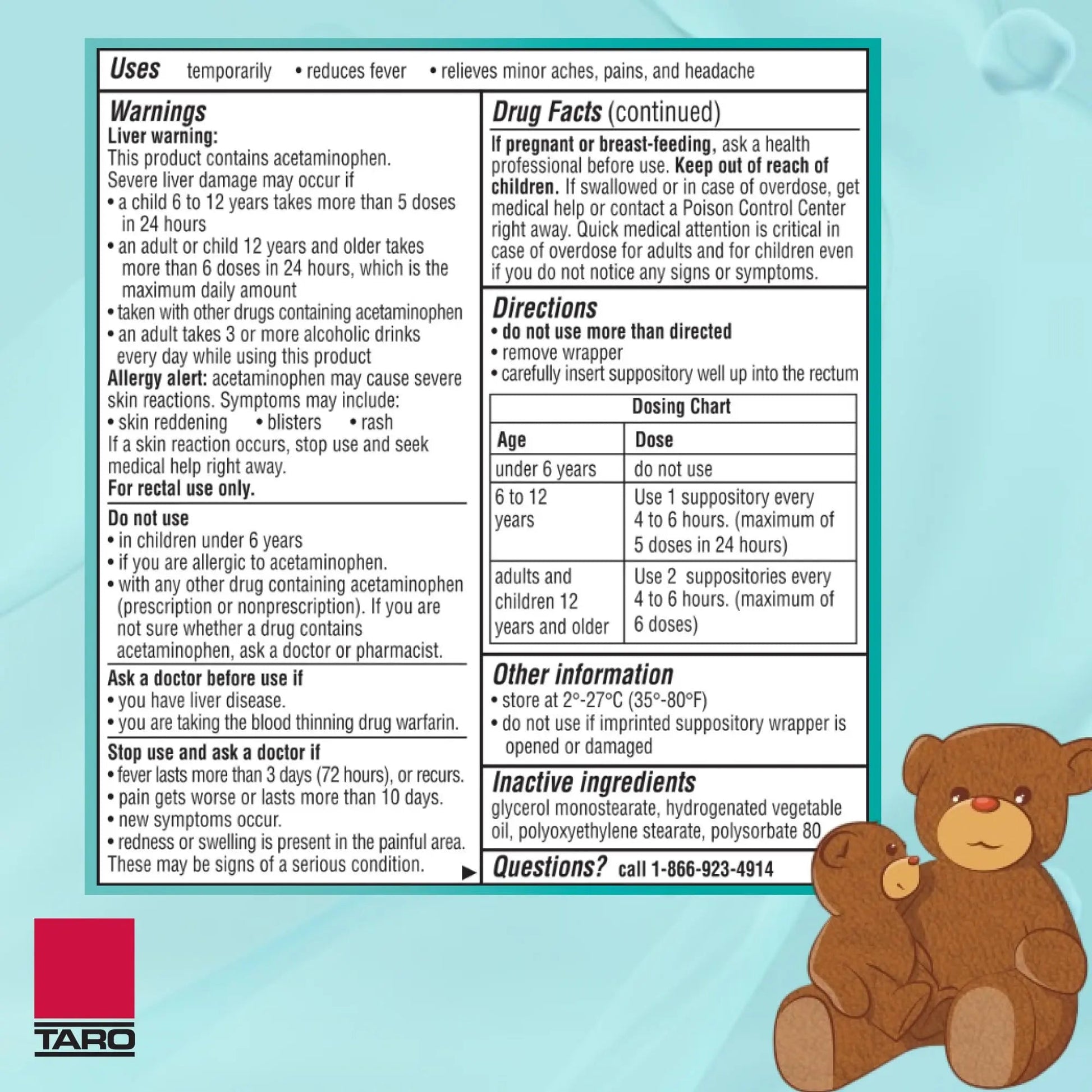 Feverall Children Acetaminophen Suppositories 6 Rectal Suppositories 325mg Each Pain Reliever/Fever Reducer. Paraben Free, No Artificial Colors or Other preservatives. Ages 6-12 Years Feverall Au supplements
